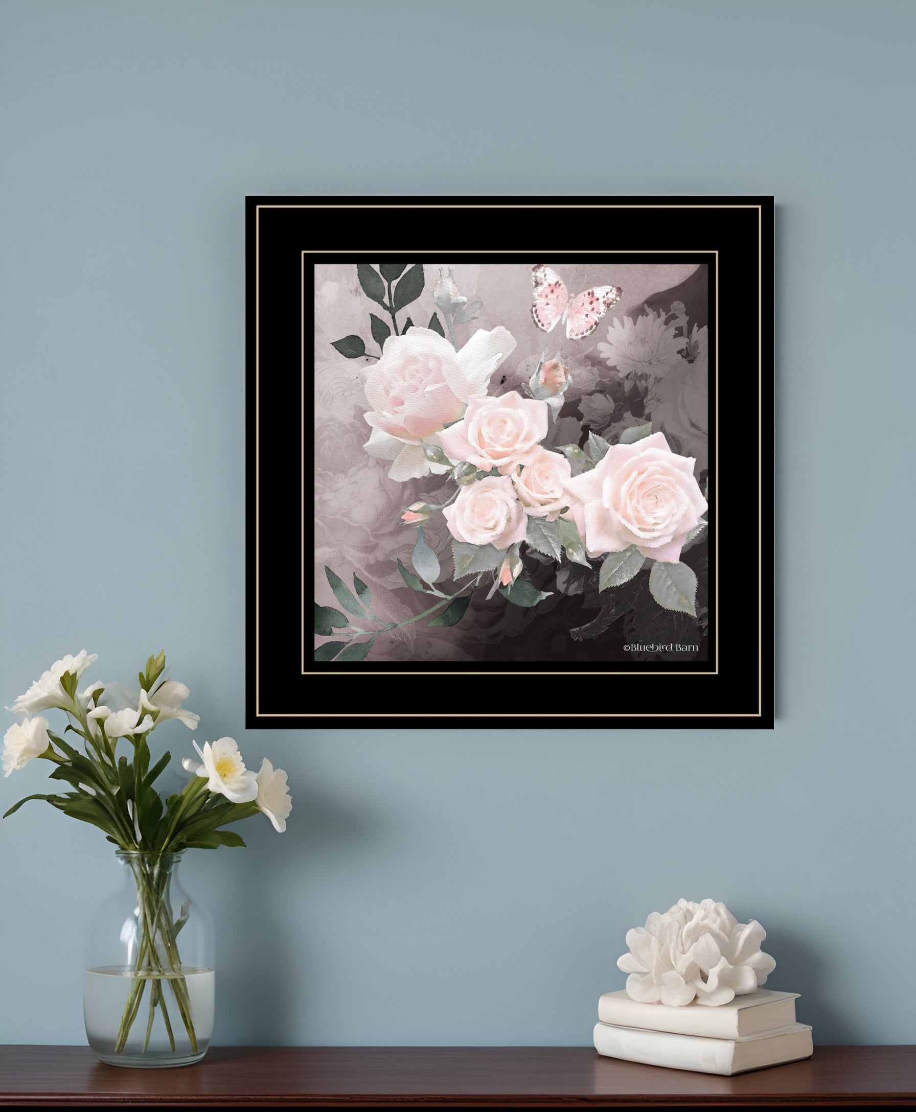 Noir Roses 1 [5] Black Framed Print Wall Art