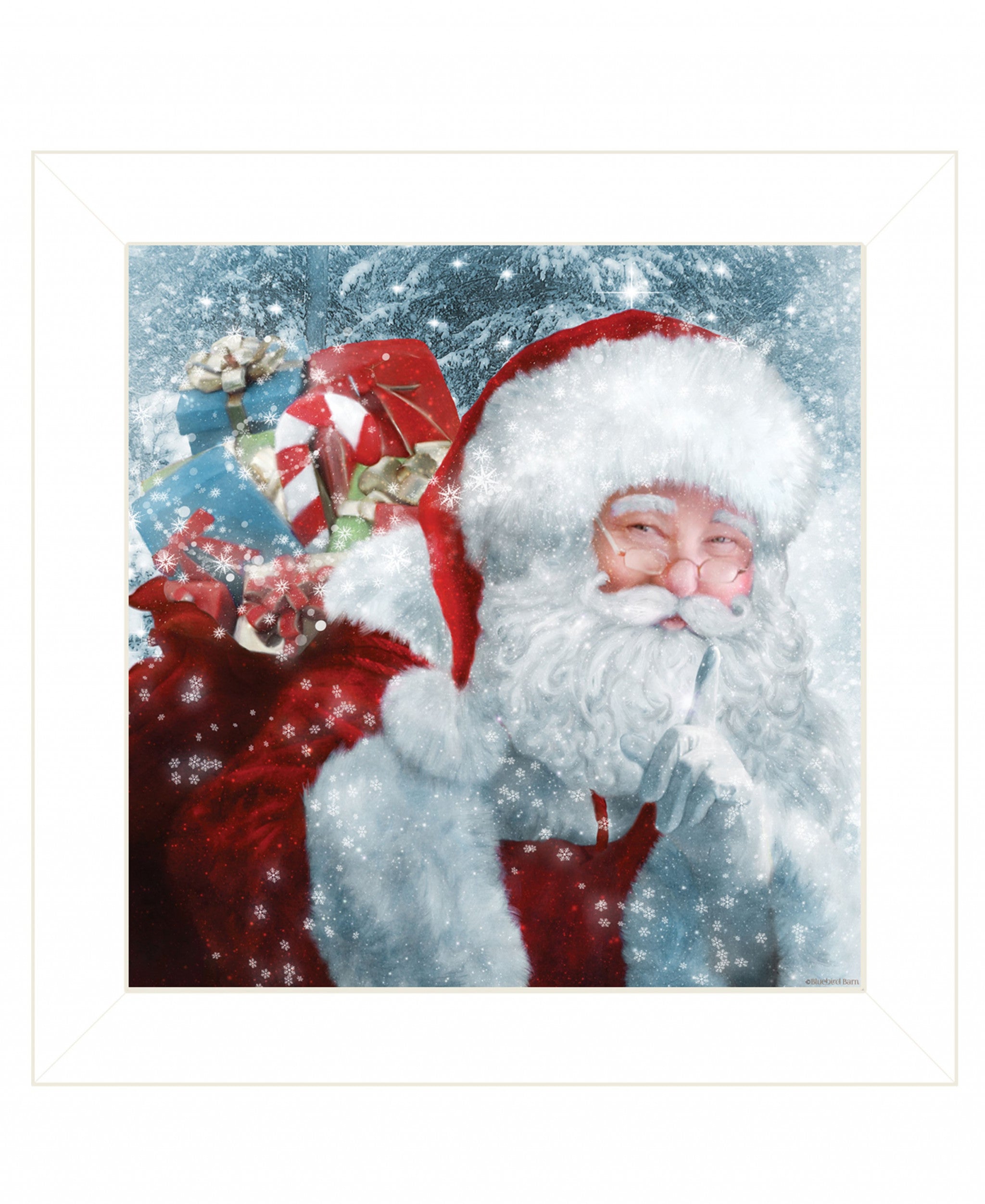 Santas Presents 2 White Framed Print Wall Art