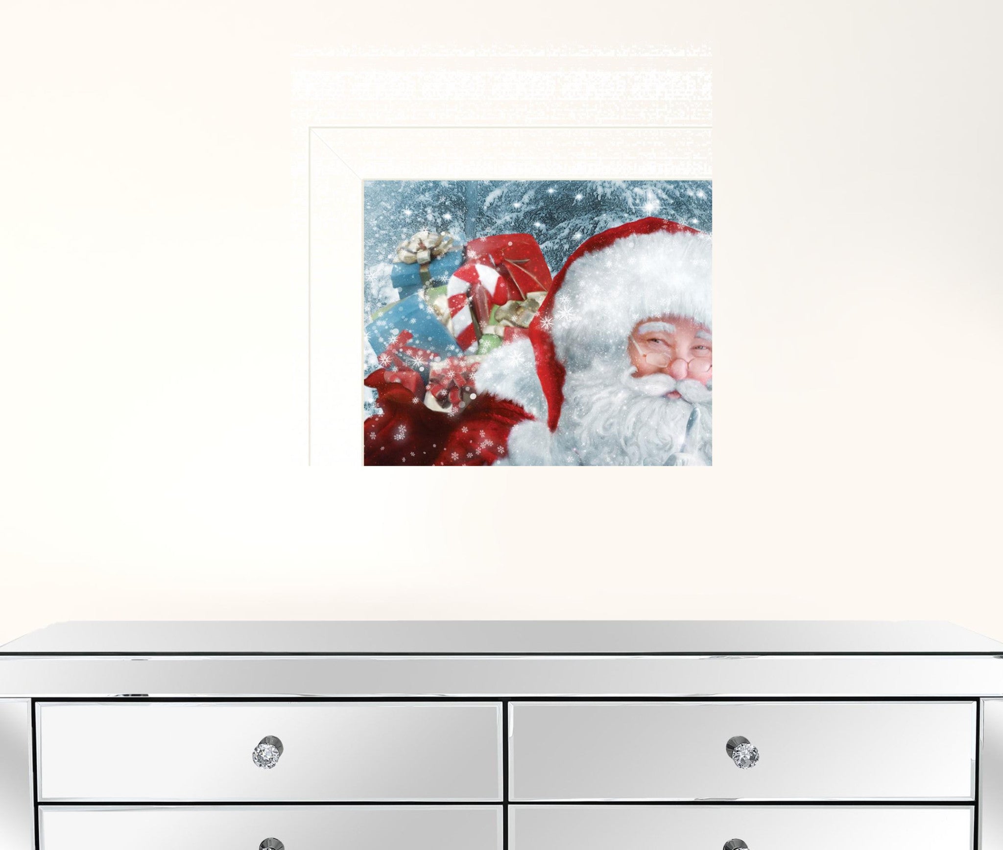 Santas Presents 2 White Framed Print Wall Art