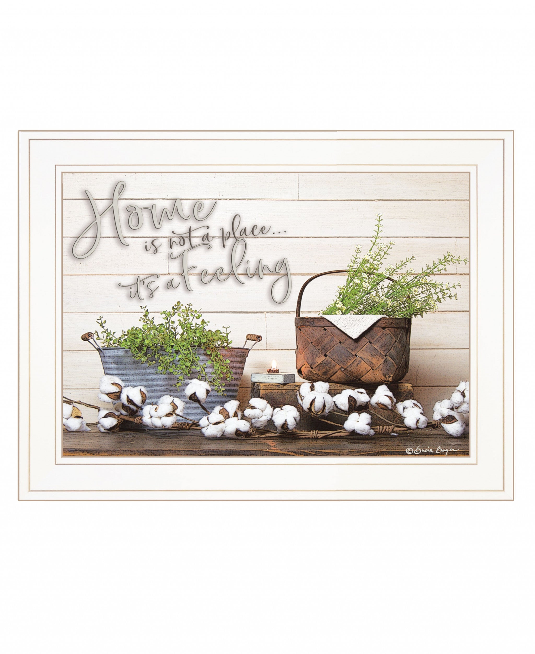 Home Is Not A Place 2 White Framed Print Wall Art