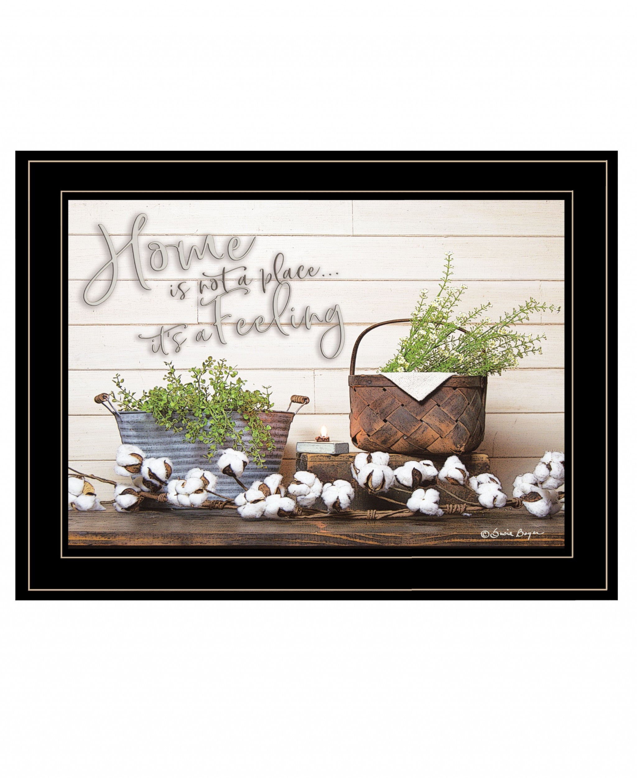 Home Is Not A Place 3 Black Framed Print Wall Art