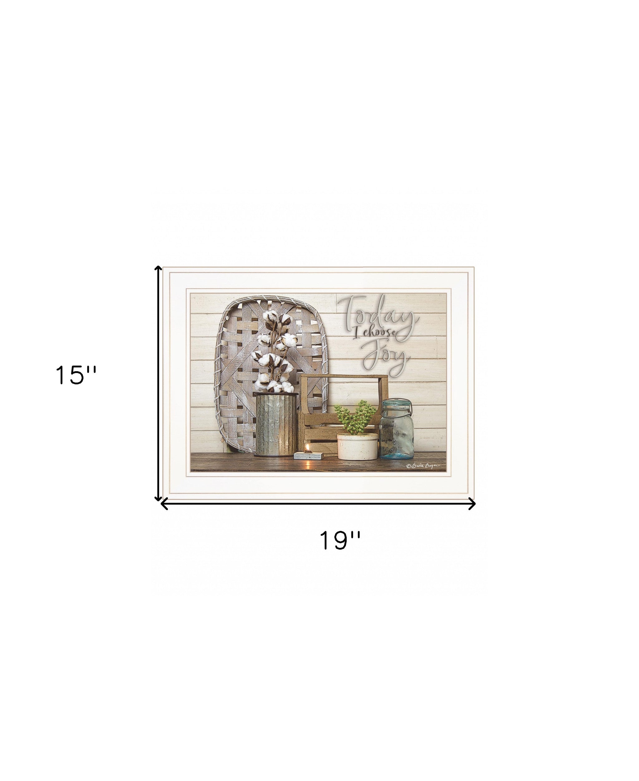 Today I Choose Joy 2 White Framed Print Wall Art