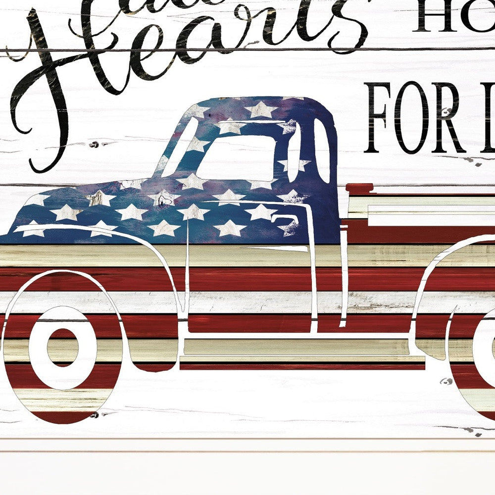 All Hearts Come Home For Love Truck 2 White Framed Print Wall Art