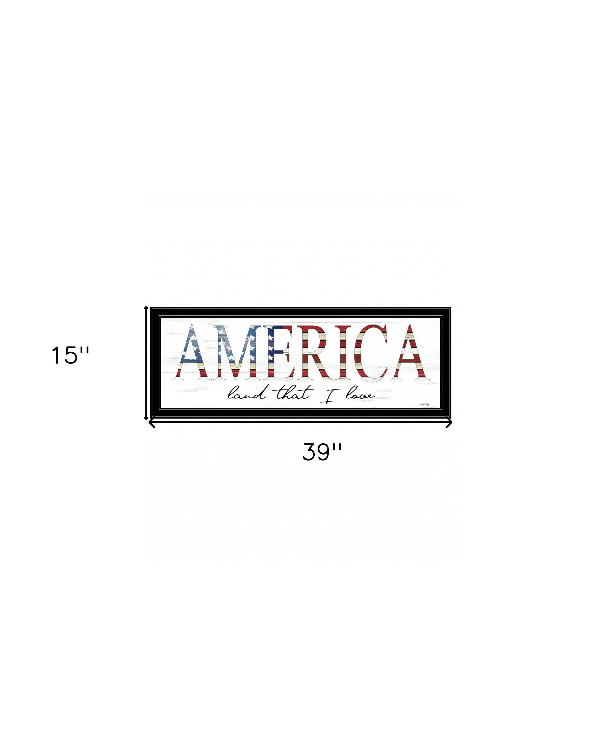 America Land That I Love 2 Black Framed Print Wall Art