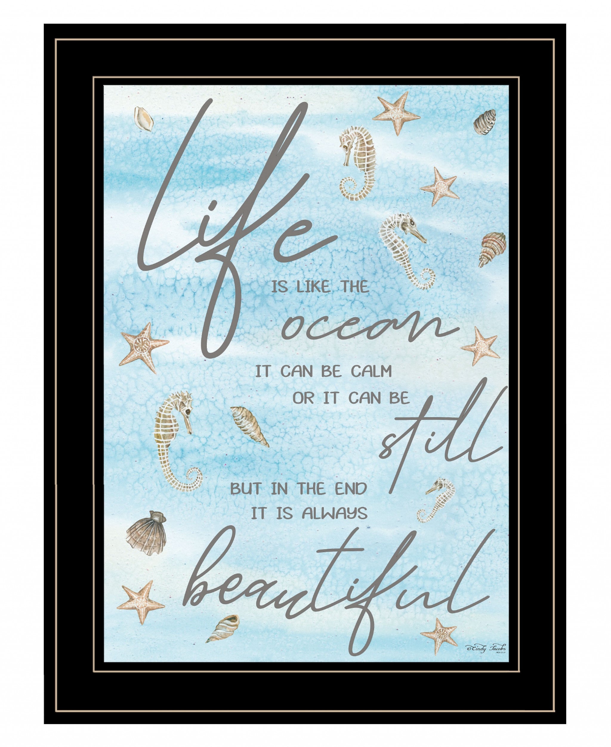 Life is Like 3 Black Framed Print Wall Art