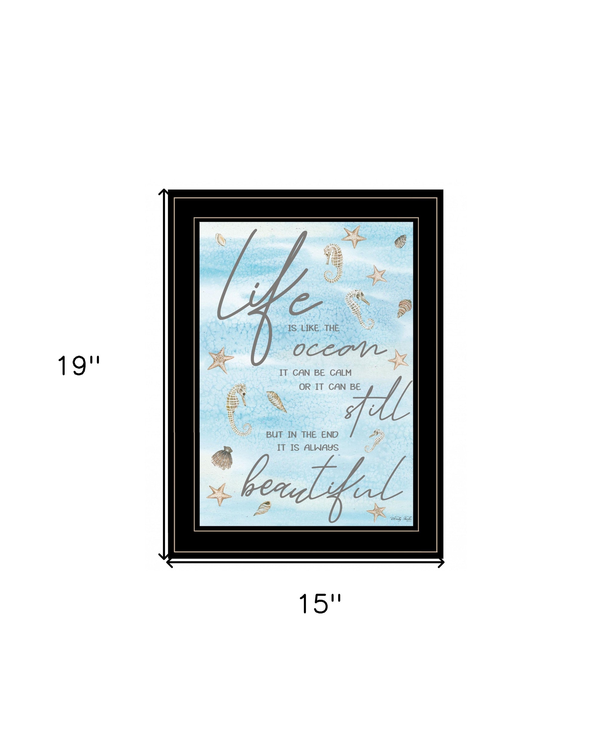 Life is Like 3 Black Framed Print Wall Art