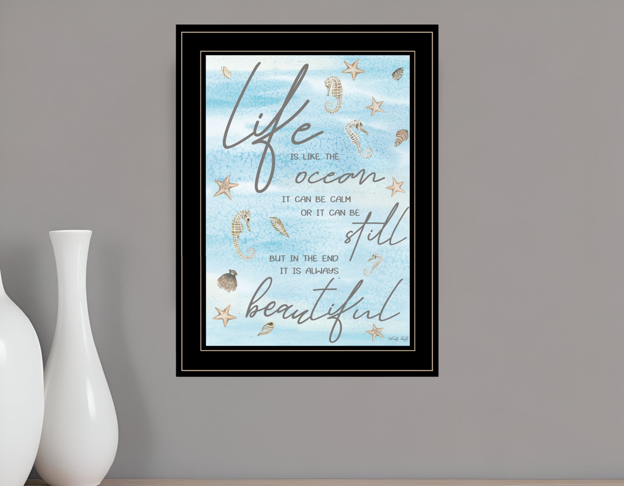 Life is Like 3 Black Framed Print Wall Art