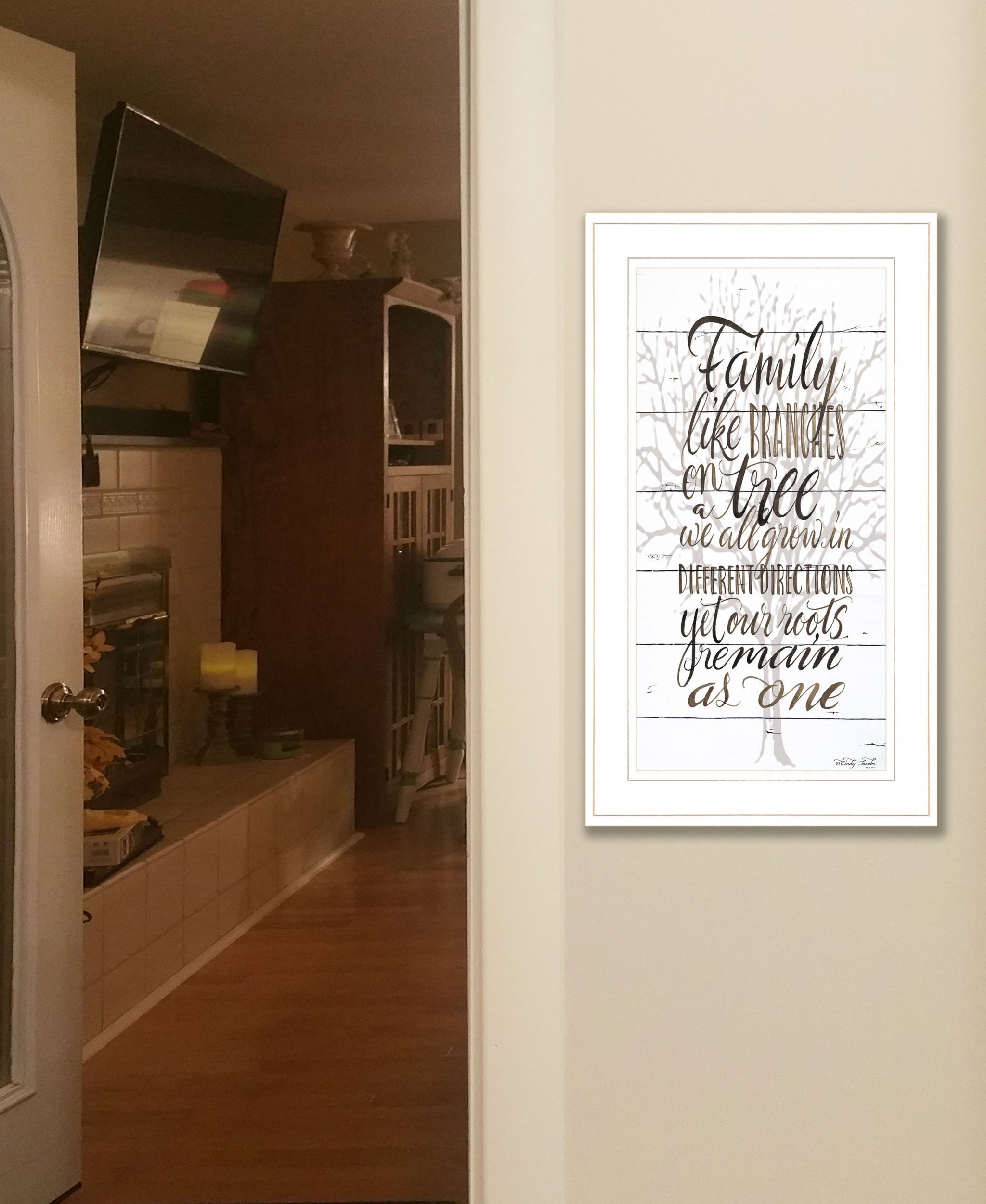 Family 4 White Framed Print Wall Art