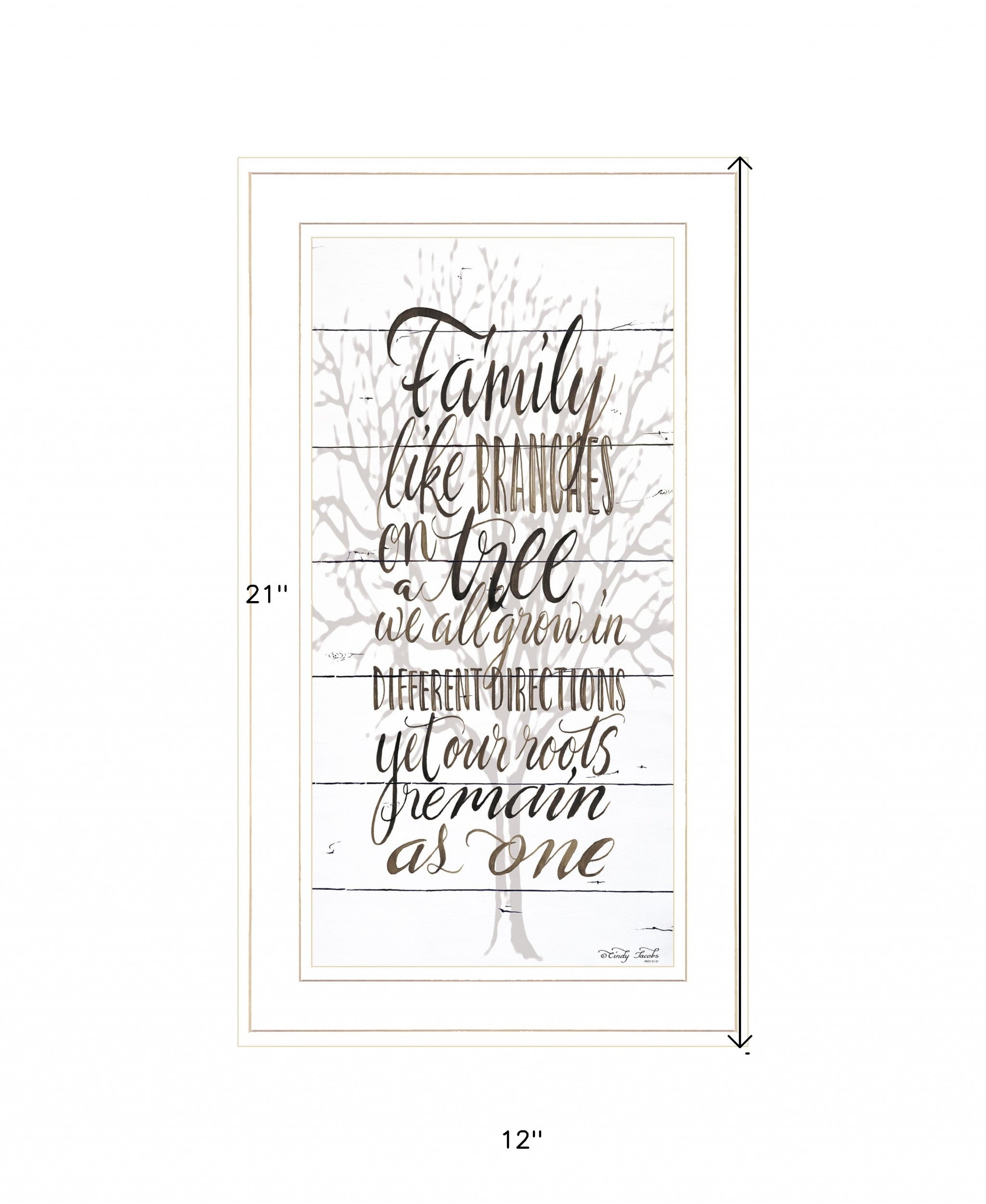 Family 4 White Framed Print Wall Art