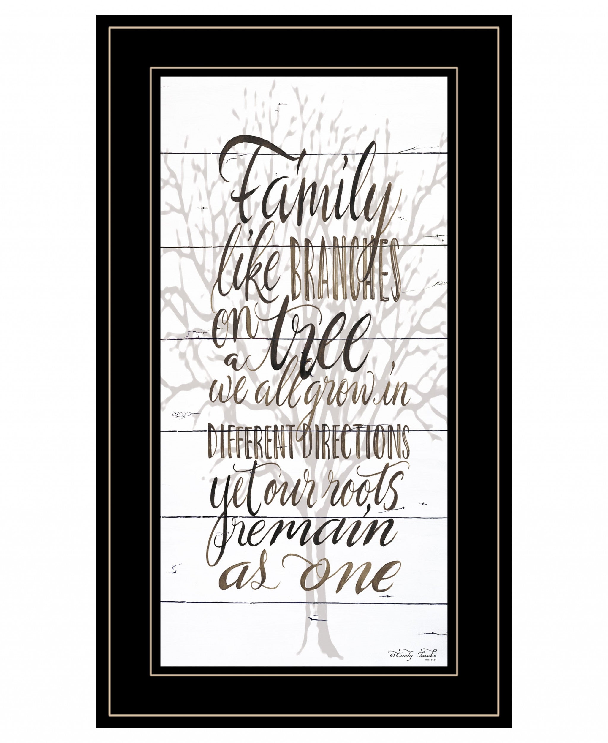 Family 5 Black Framed Print Wall Art