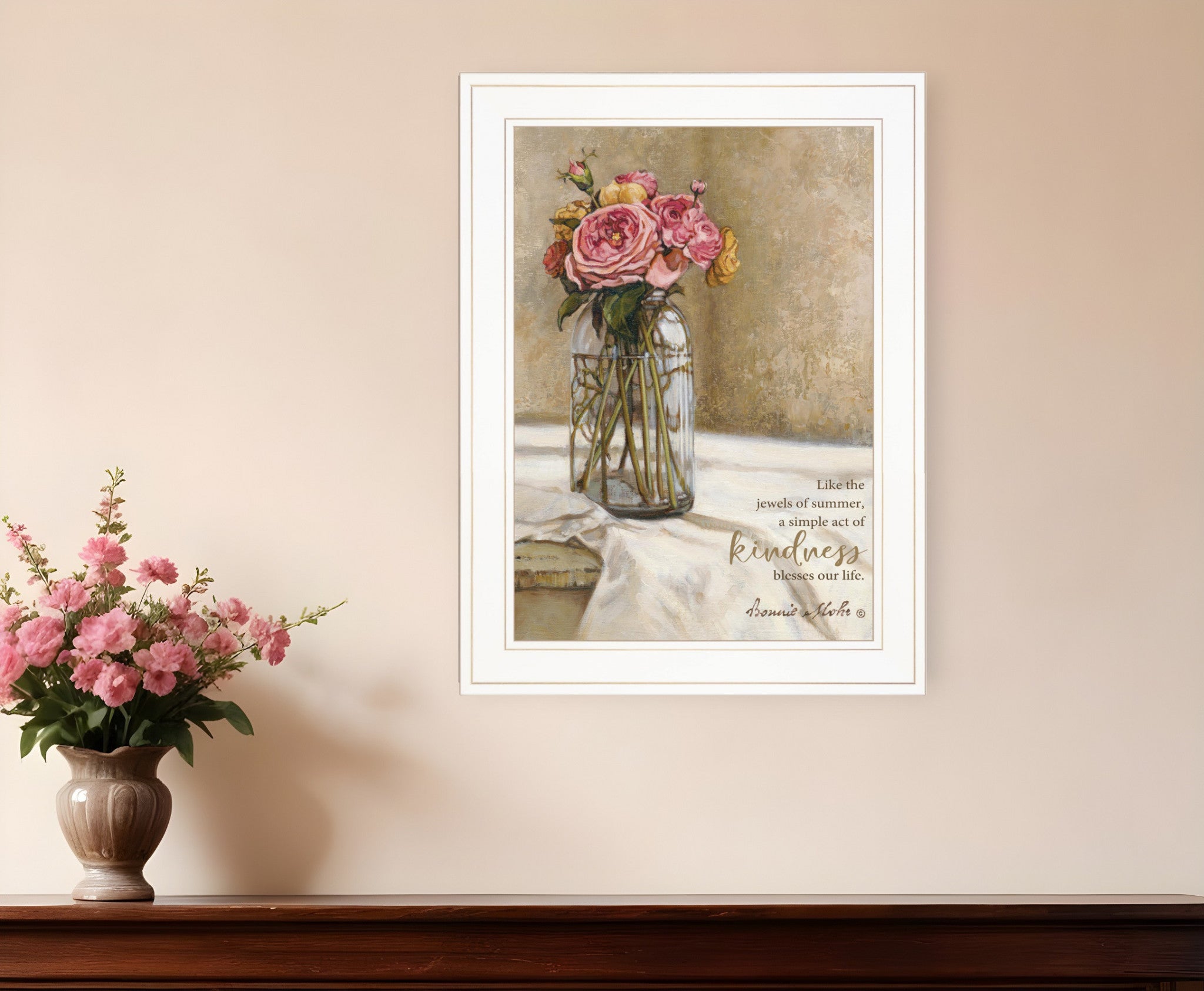 Jewels of Summer 1 White Framed Print Wall Art