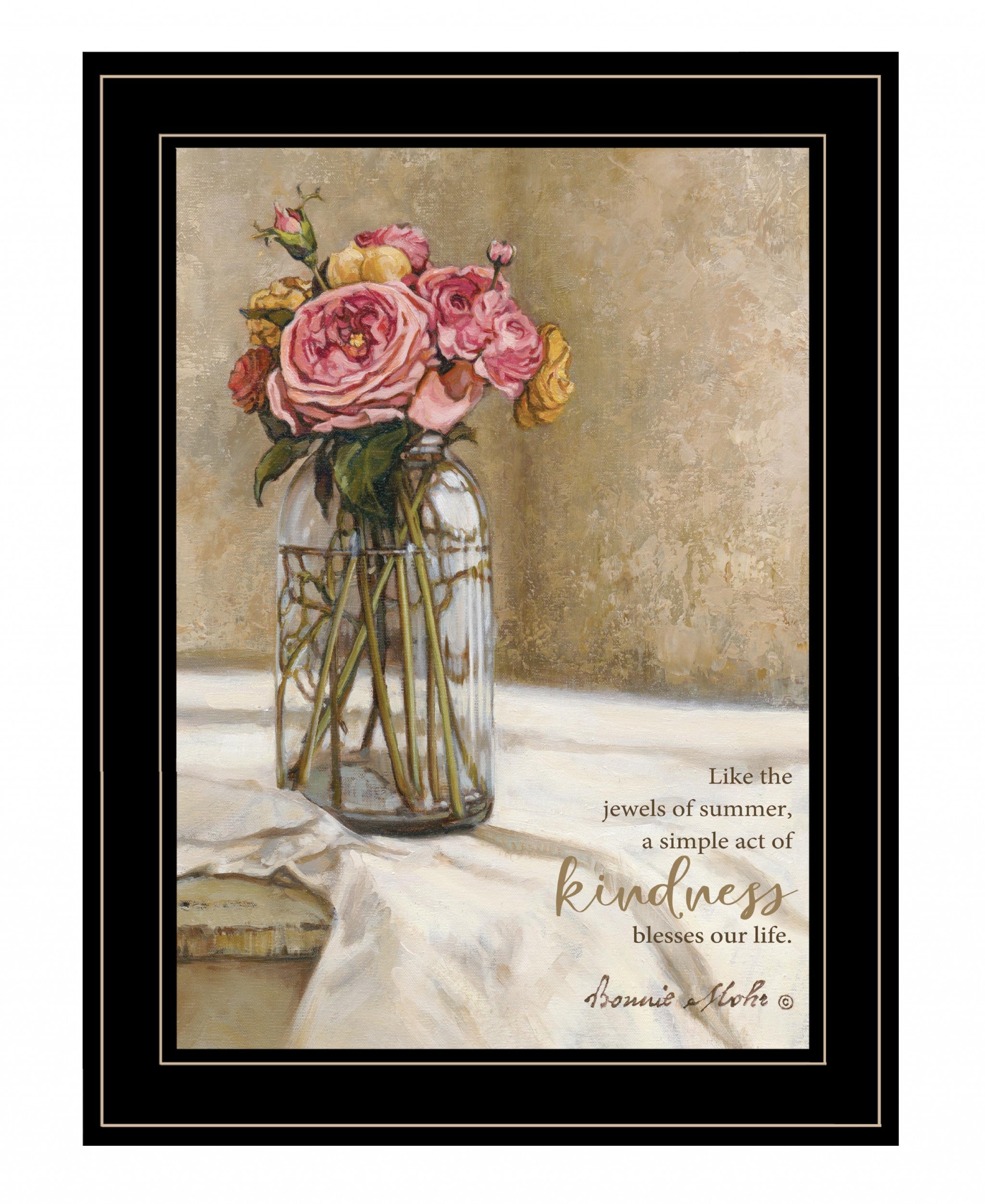 Jewels of Summer 2 Black Framed Print Wall Art