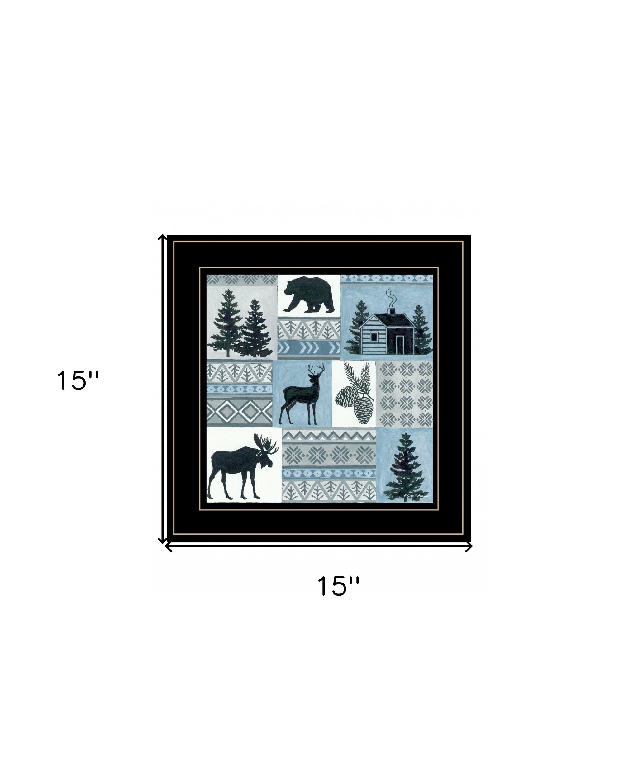 Cabin In The Woods 3 Black Framed Print Wall Art