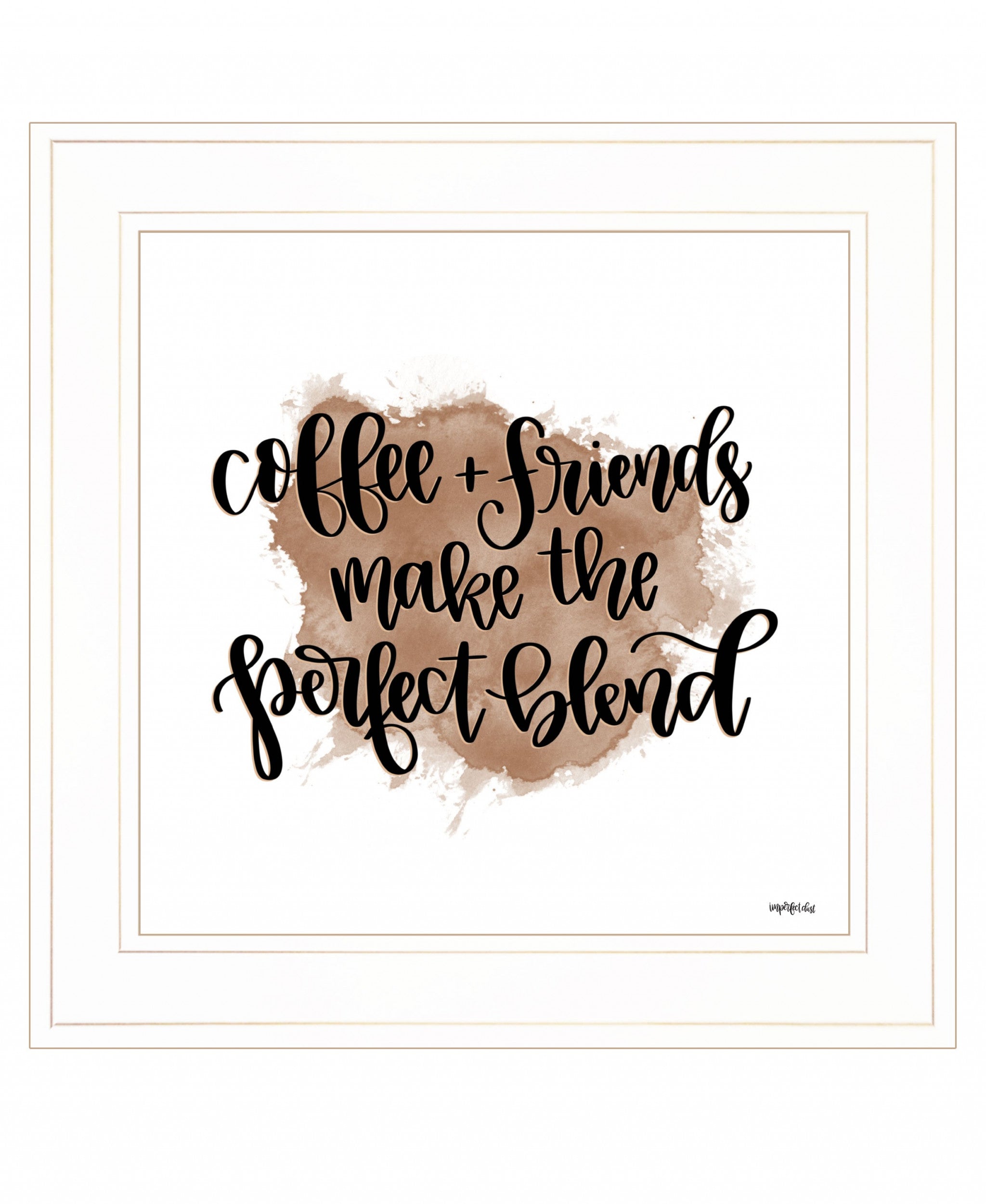 Coffee And Friends 2 White Framed Print Wall Art