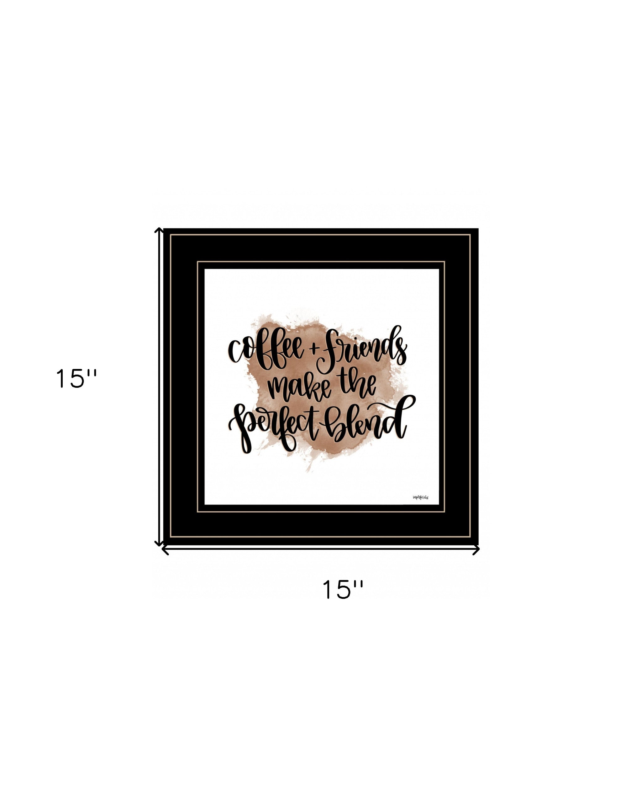 Coffee and Friends Blend Black Framed Print Wall Art