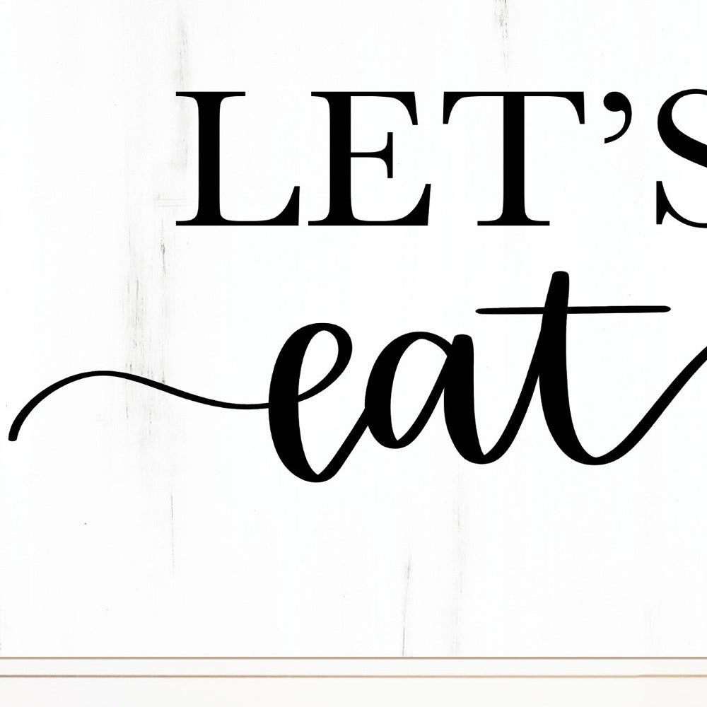 Lets Eat 2 White Framed Print Wall Art