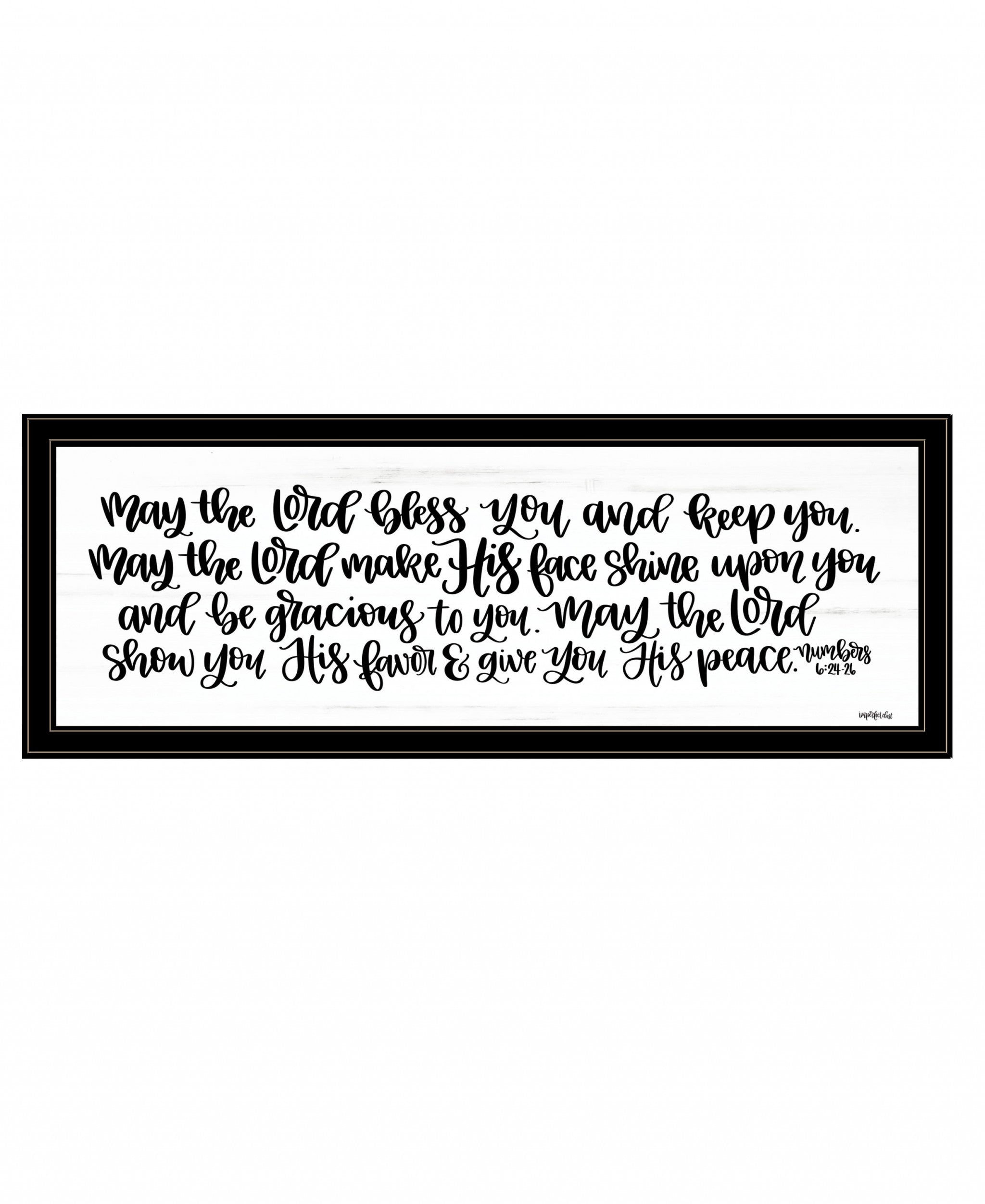 May The Lord Bless You And Keep You 2 Black Framed Print Wall Art