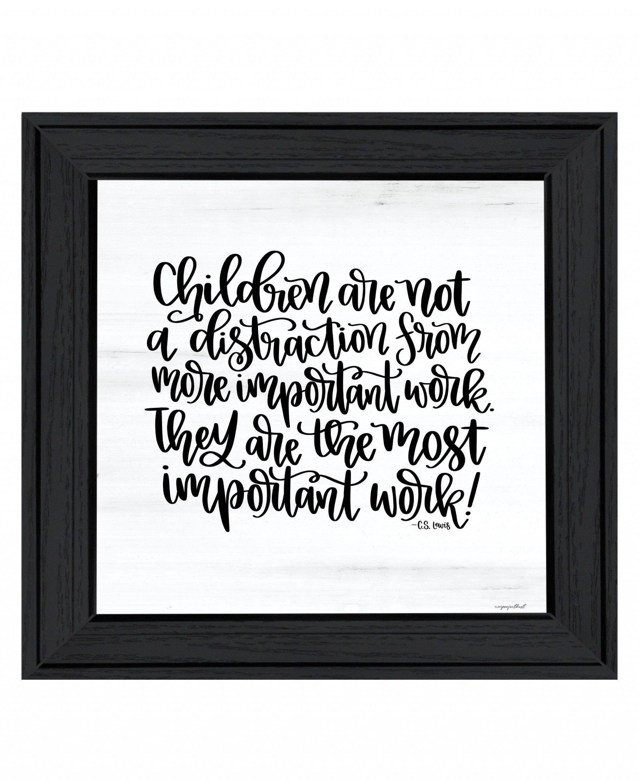 The Most Important Work 3 Black Framed Print Wall Art