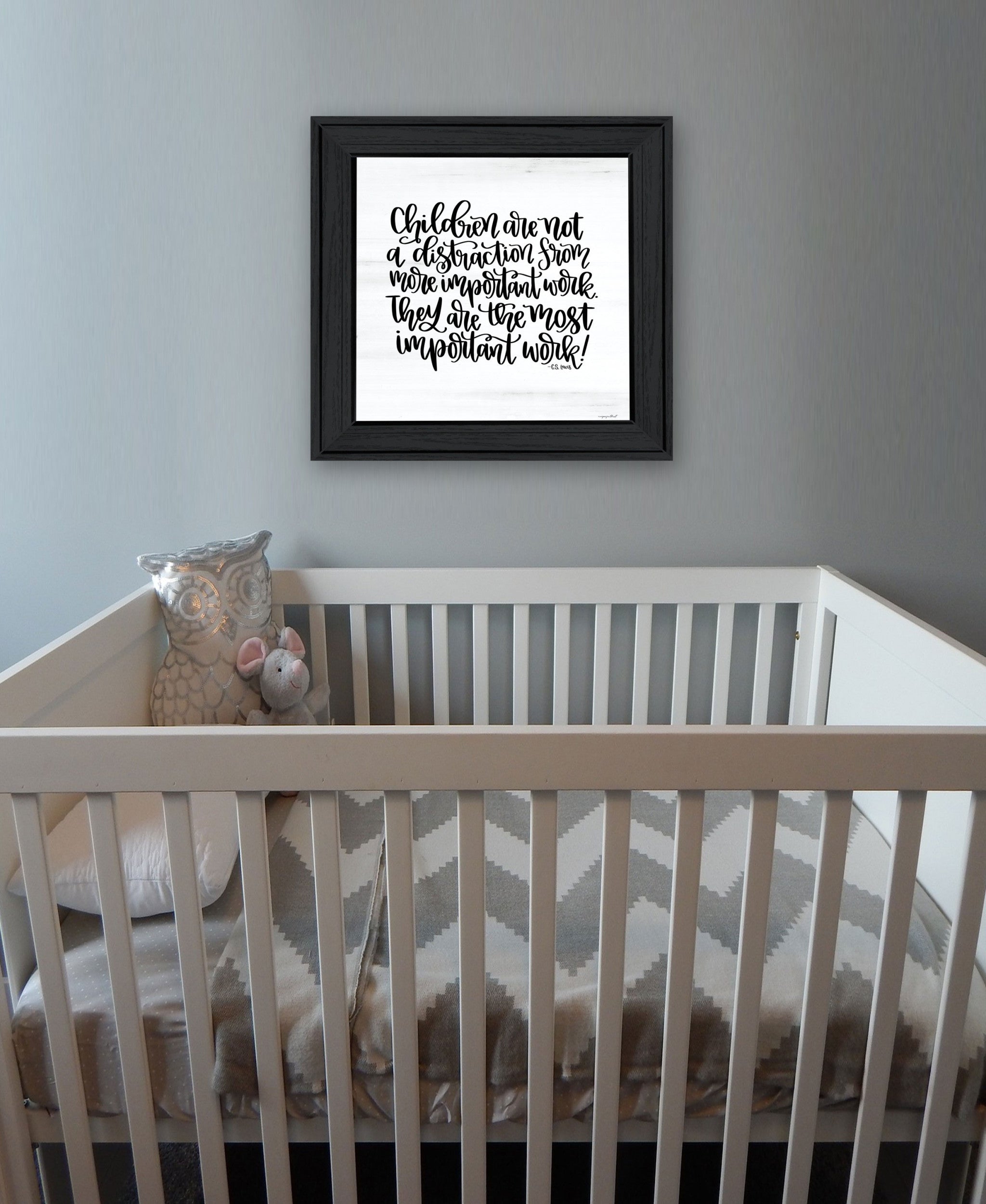 The Most Important Work 3 Black Framed Print Wall Art