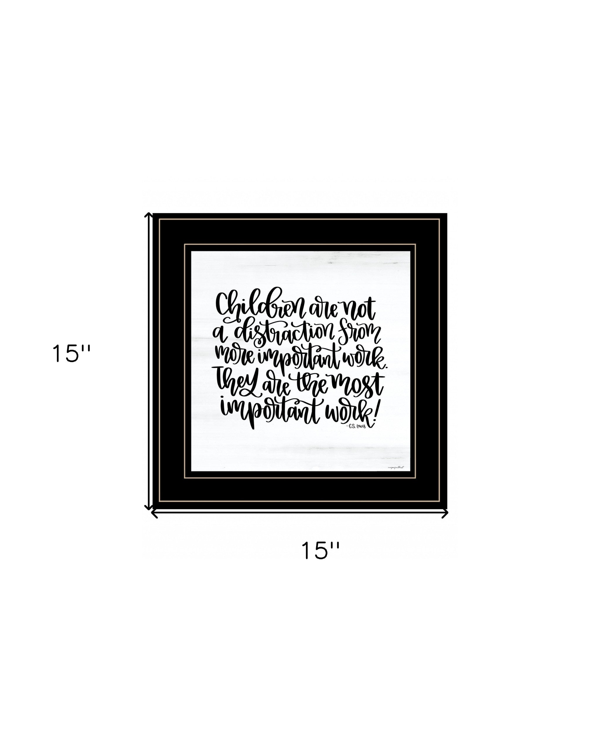 The Most Important Work 4 Black Framed Print Wall Art