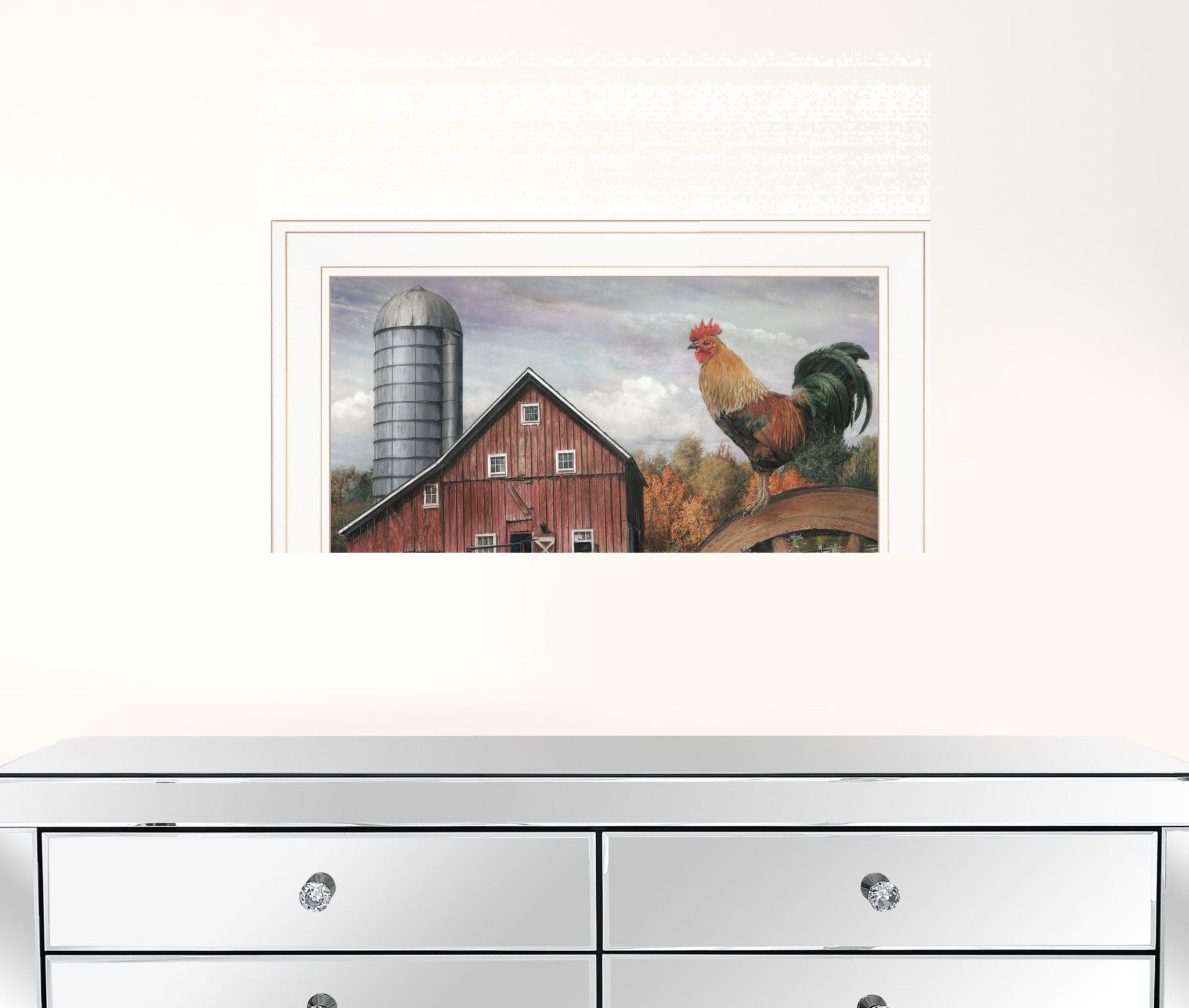 Good Morning Vermont 2 White Framed Print Wall Art