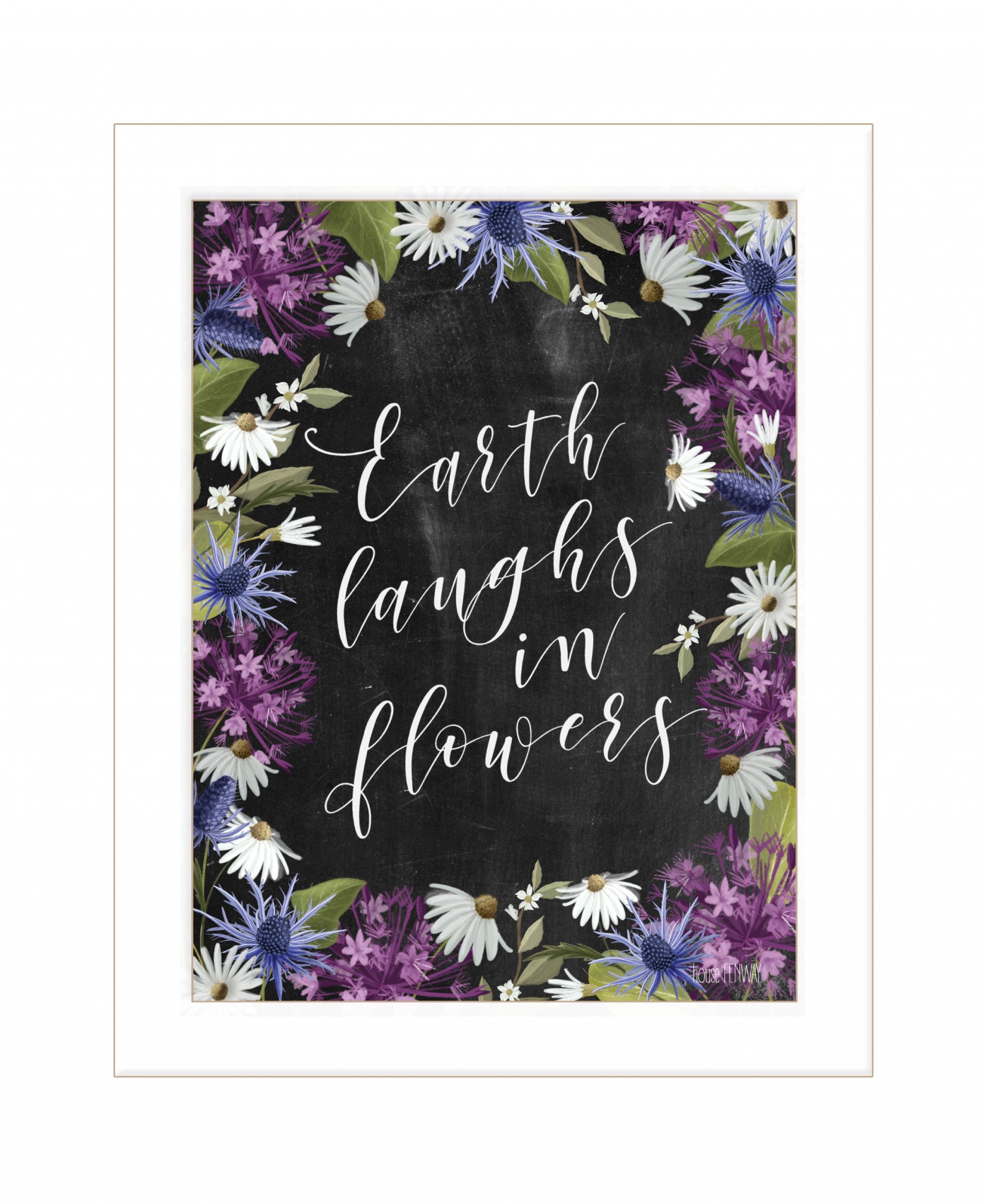 Earth Laughs In Flowers 3 White Framed Print Wall Art