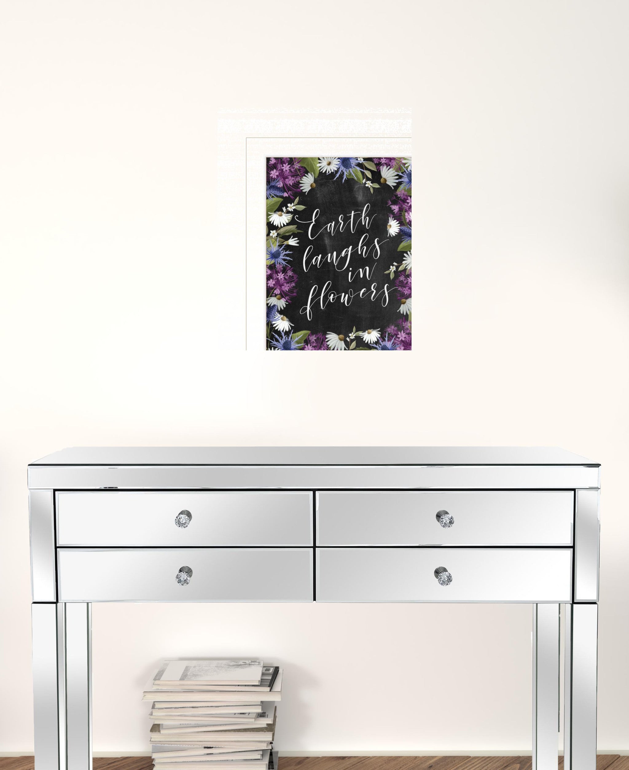 Earth Laughs In Flowers 3 White Framed Print Wall Art