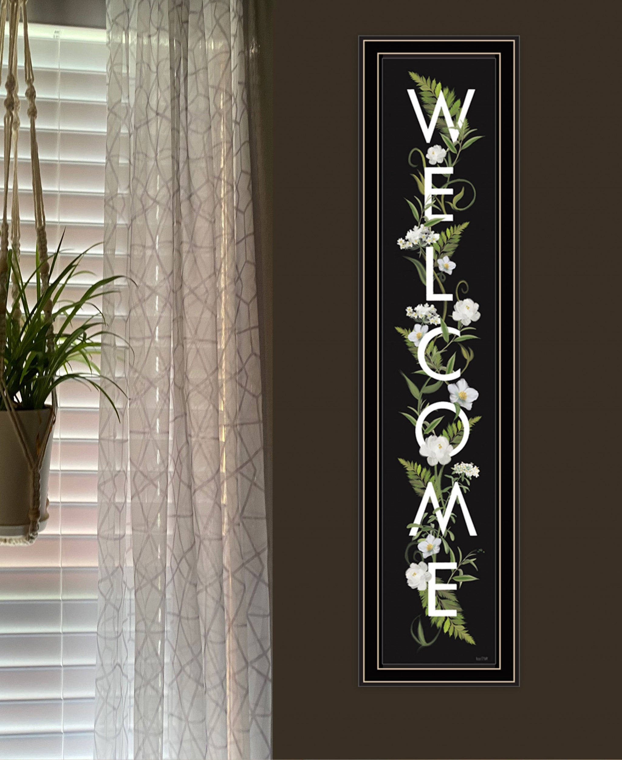 Welcome Sign I 3 Black Framed Print Wall Art