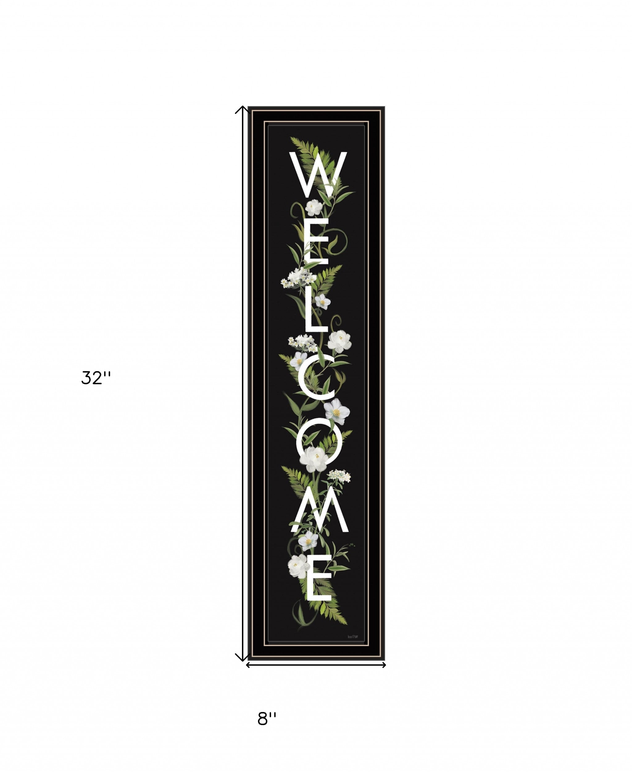 Welcome Sign I 3 Black Framed Print Wall Art