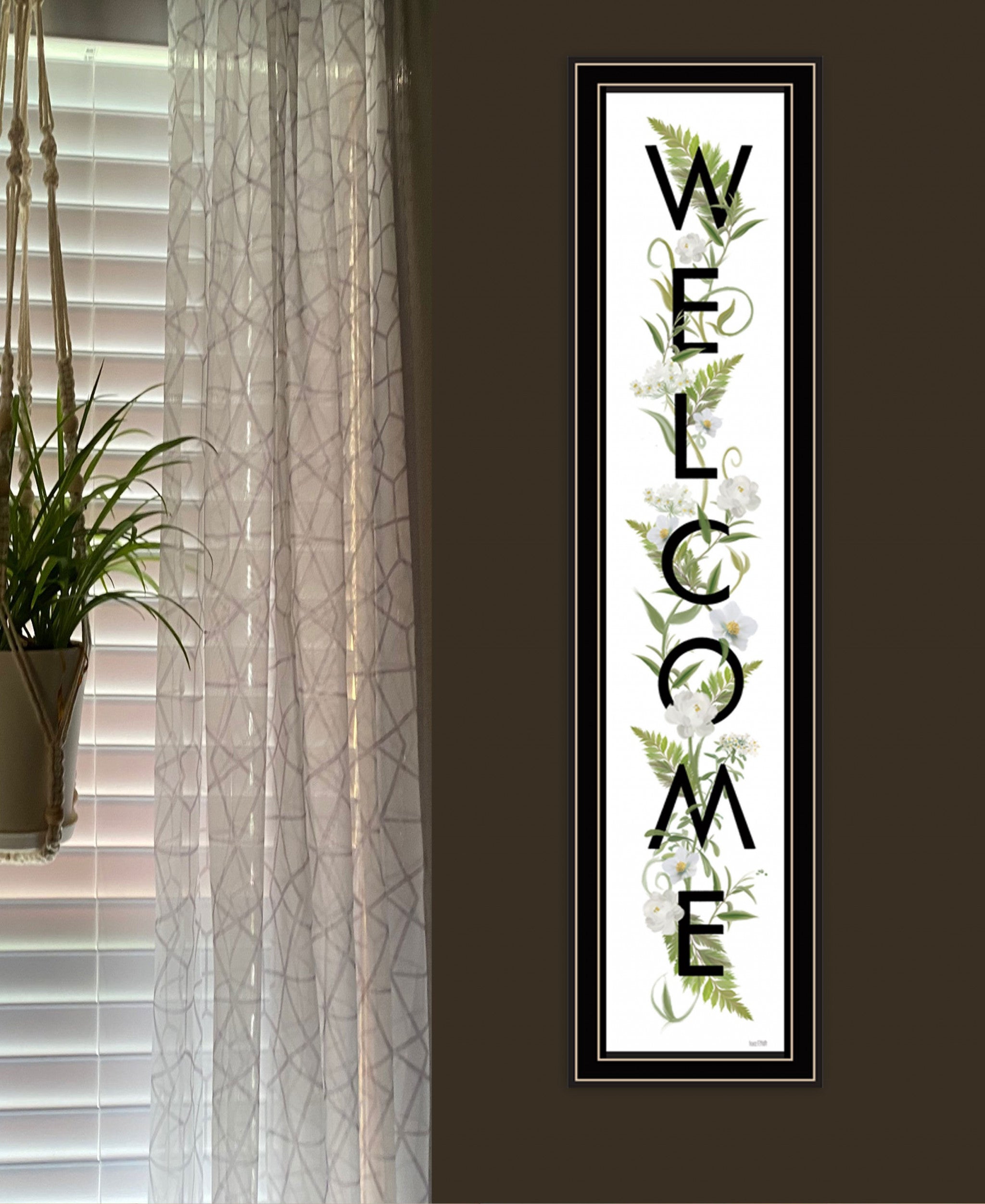 Welcome Sign II 3 Black Framed Print Wall Art