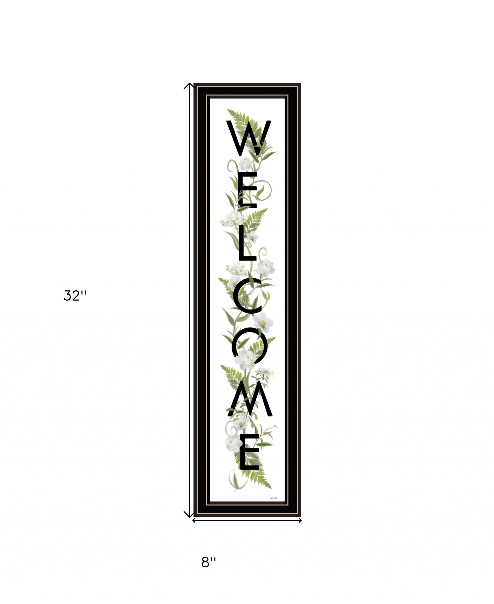 Welcome Sign II 3 Black Framed Print Wall Art