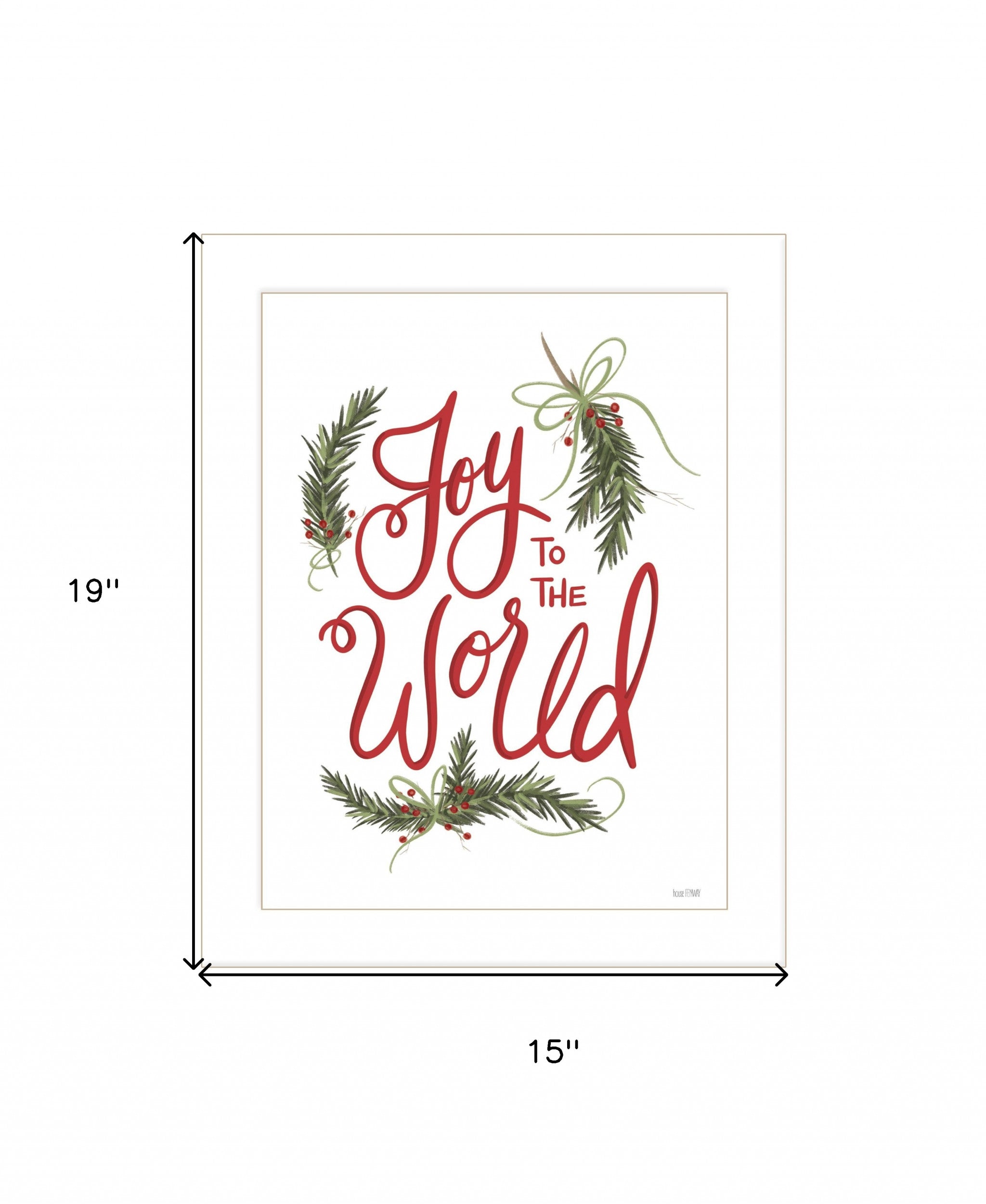 Joy To The World 2 White Framed Print Wall Art