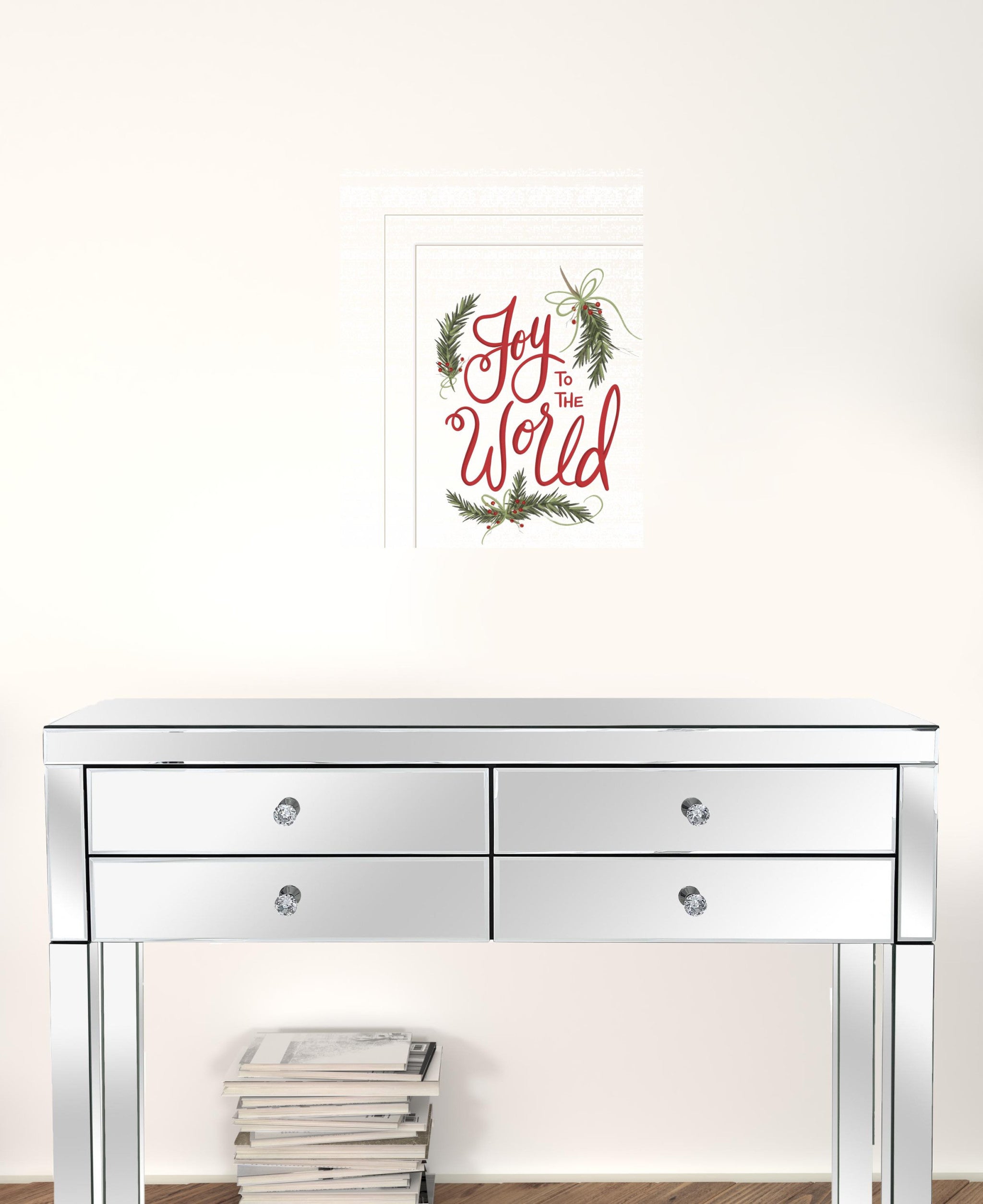 Joy To The World 2 White Framed Print Wall Art