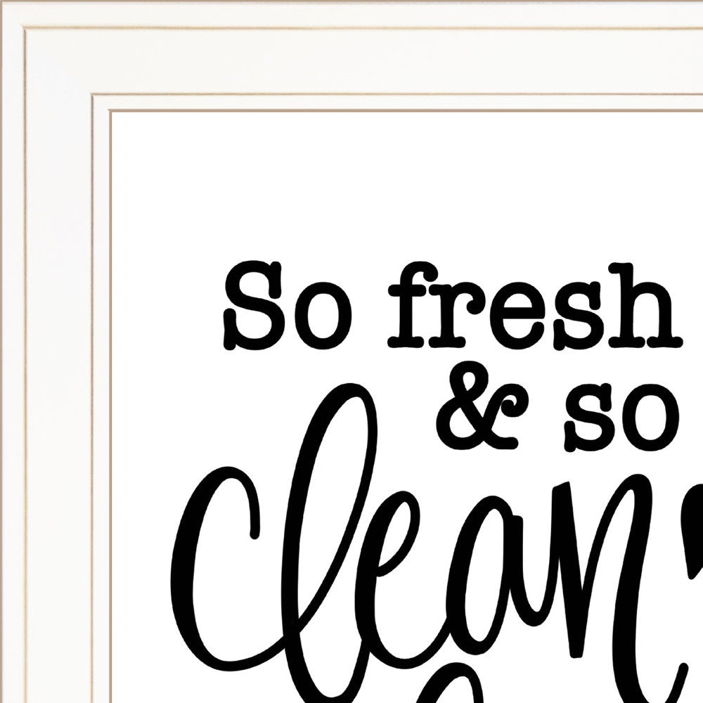 So Clean Clean 1 White Framed Print Wall Art