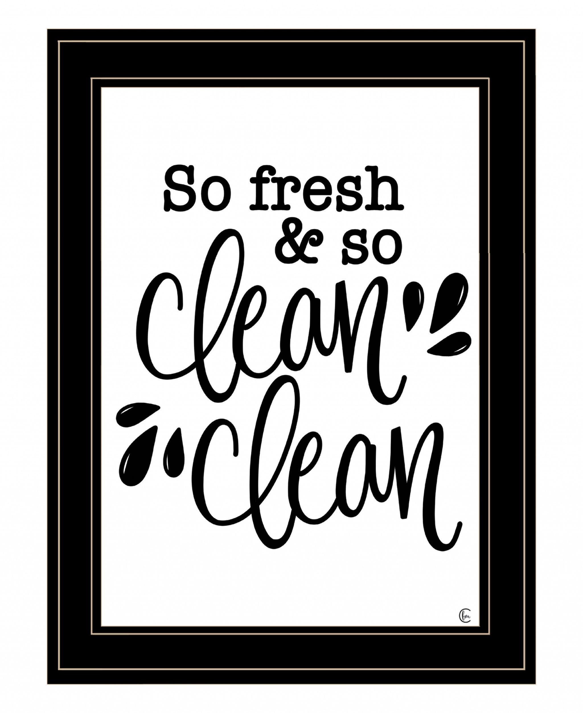 So Clean Clean 2 Black Framed Print Wall Art