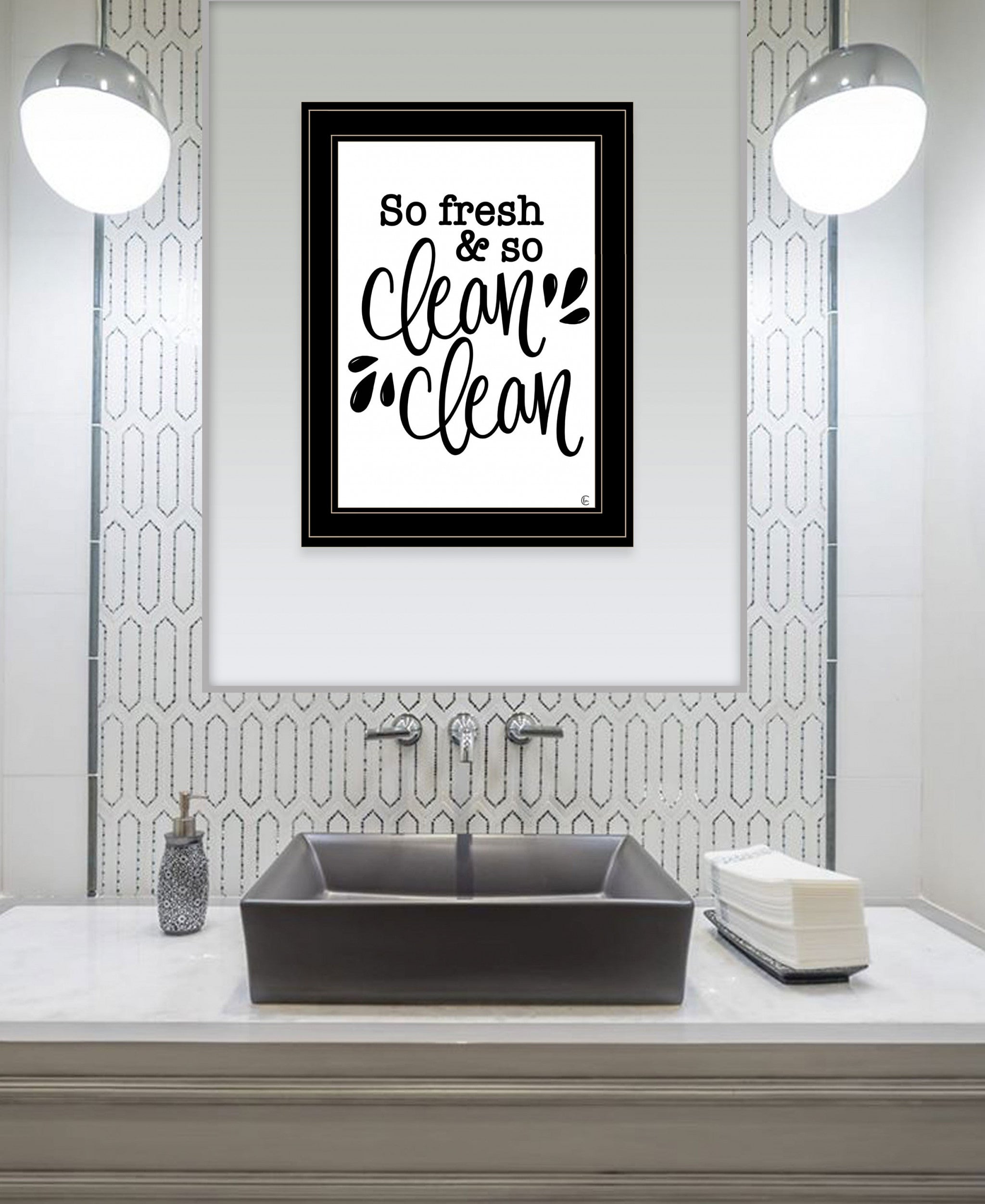 So Clean Clean 2 Black Framed Print Wall Art