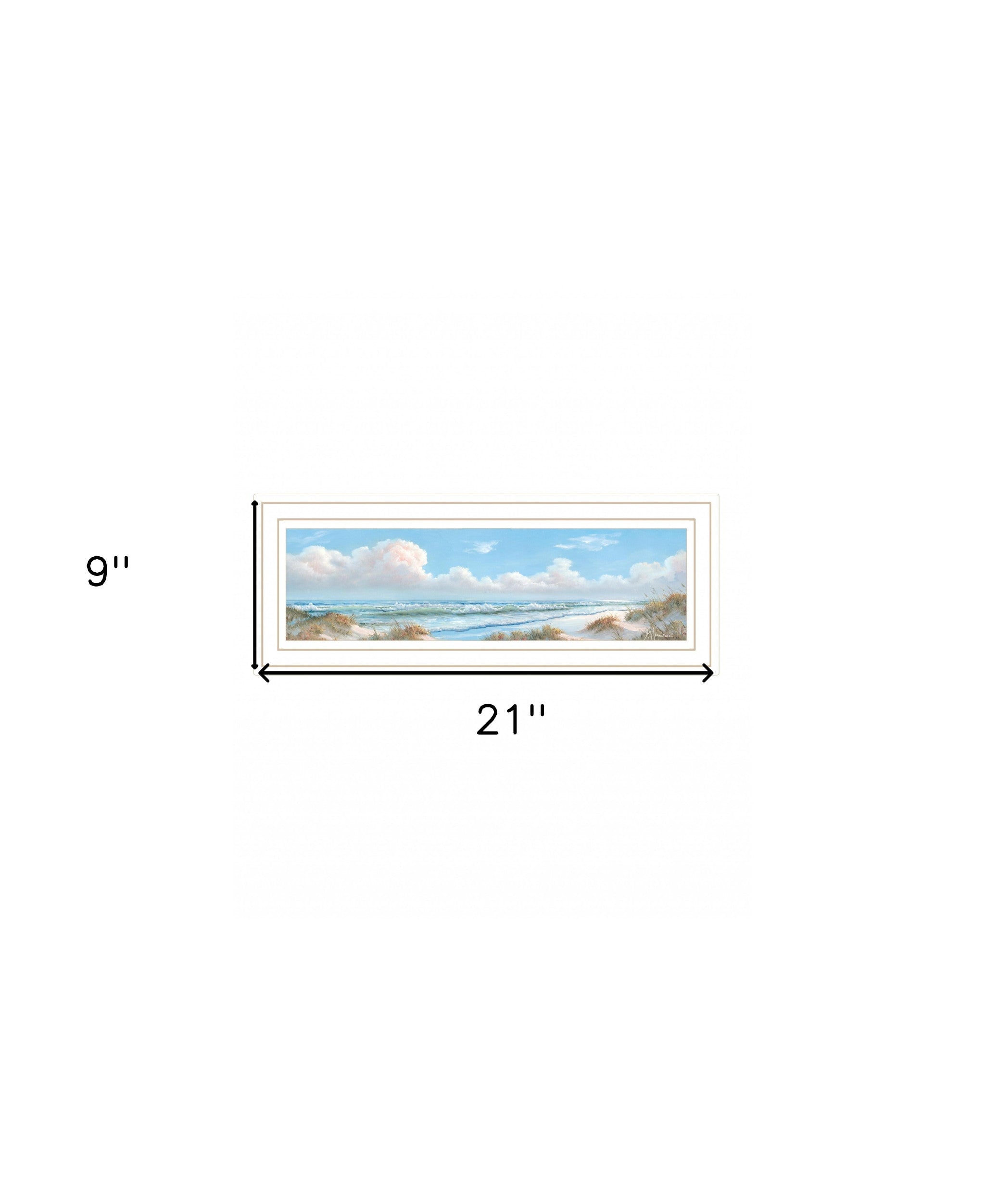 Seascape I 1 White Framed Print Wall Art