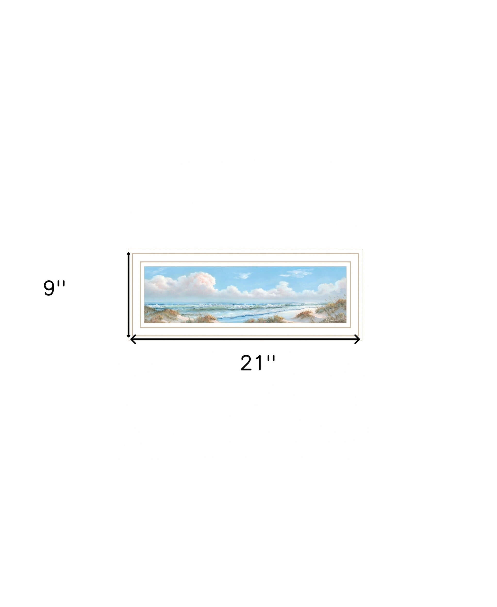 Seascape I 1 White Framed Print Wall Art