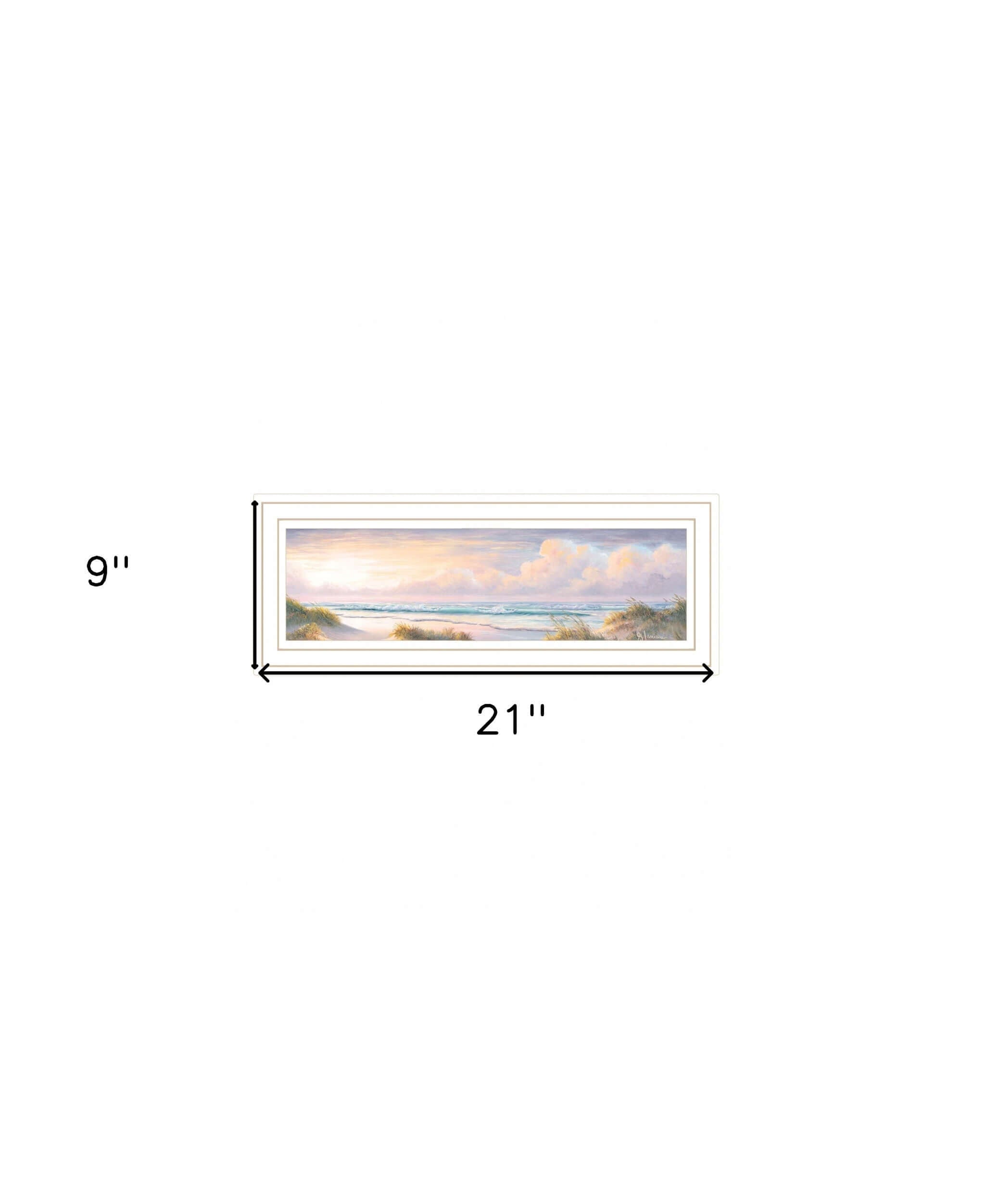 Seascape II 2 White Framed Print Wall Art