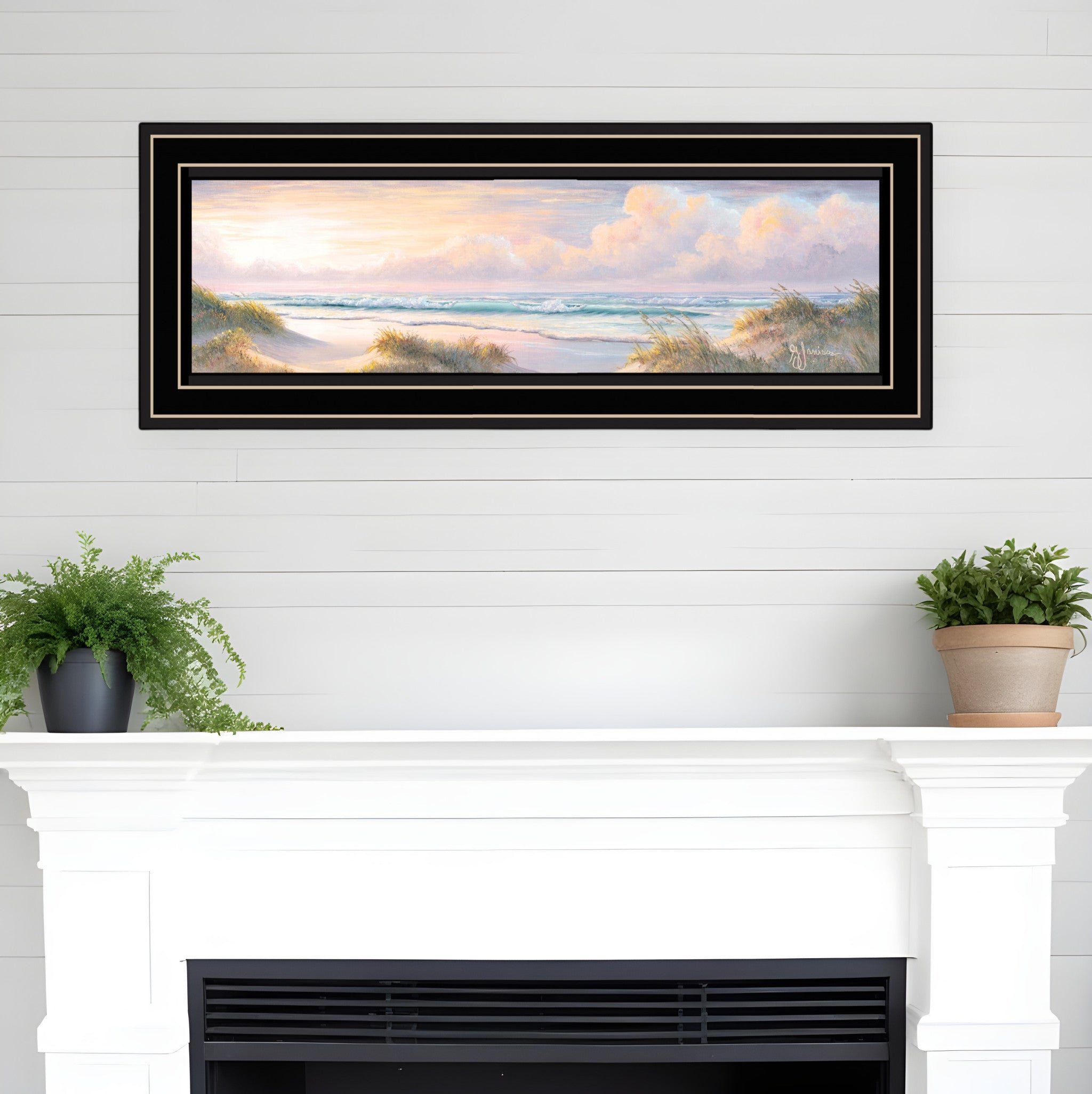 Seascape II 3 Black Framed Print Wall Art