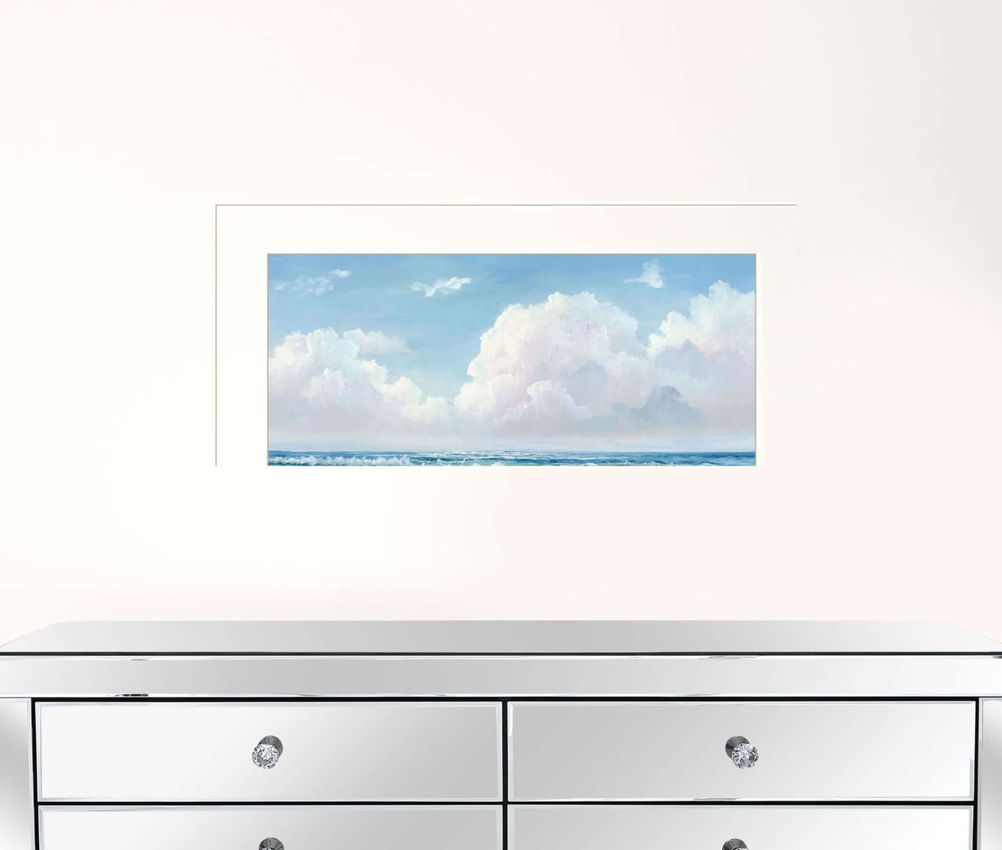 Beach 6 White Framed Print Wall Art