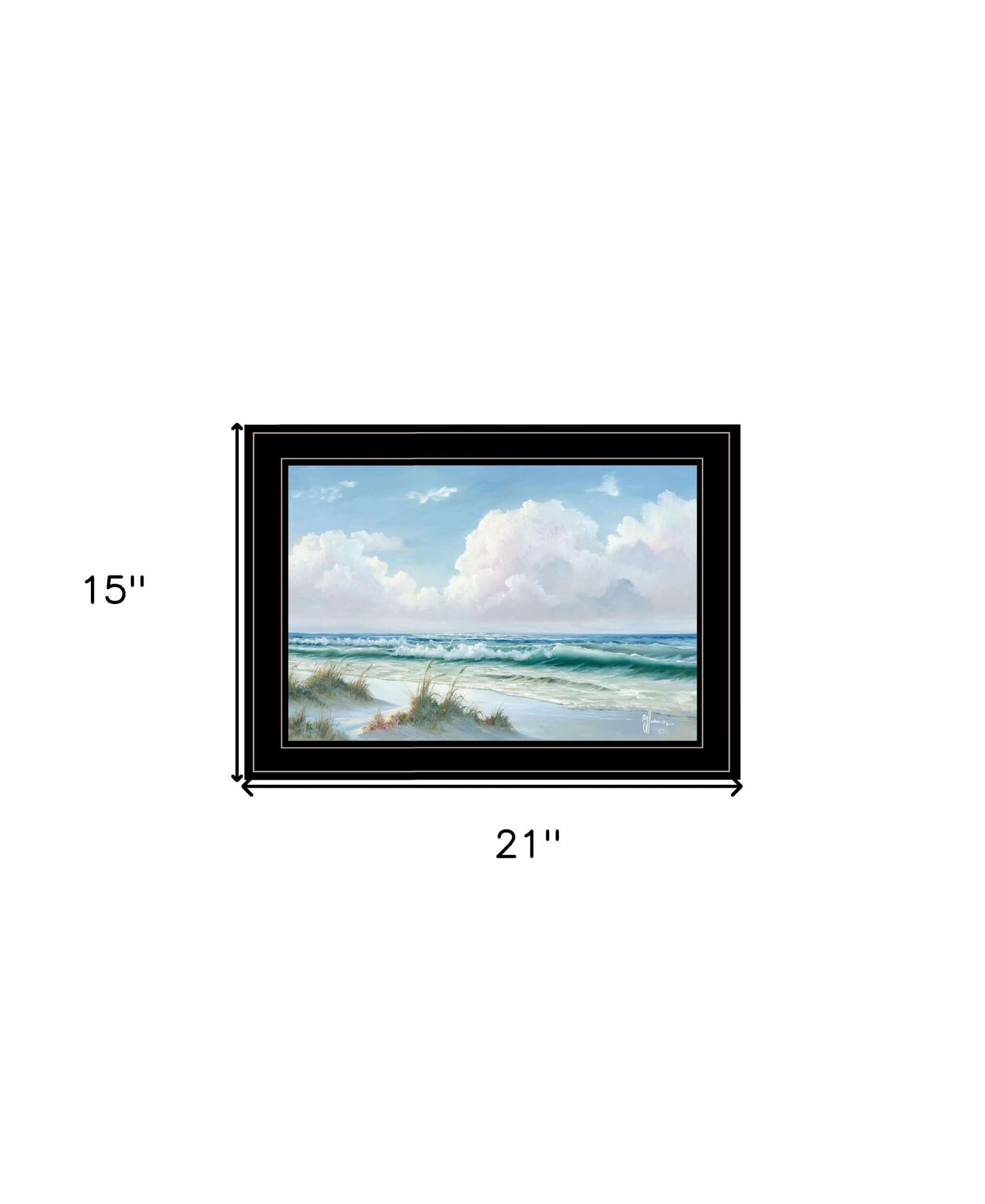 Beach 8 Black Framed Print Wall Art