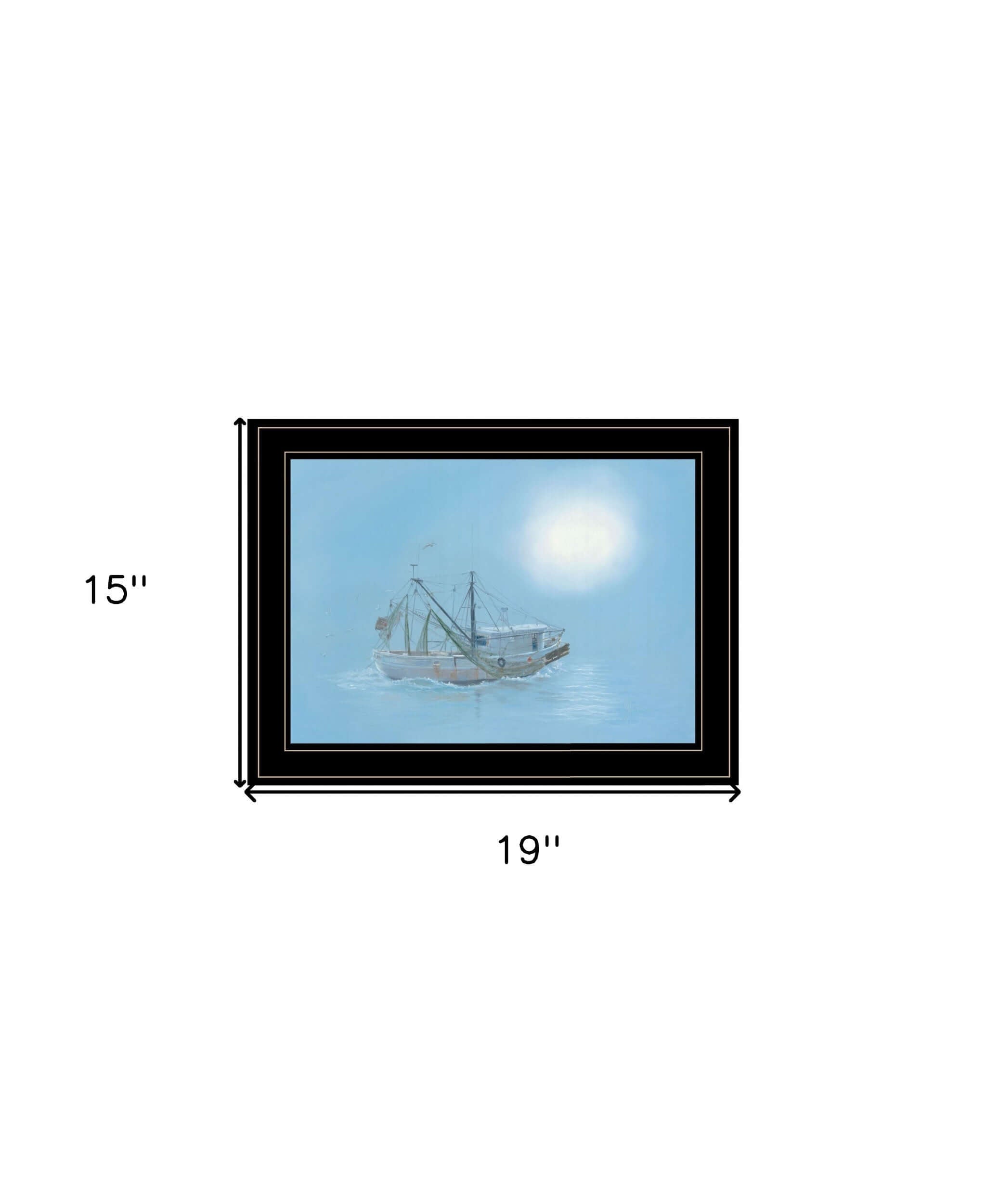 Misty Morning 2 Black Framed Print Wall Art