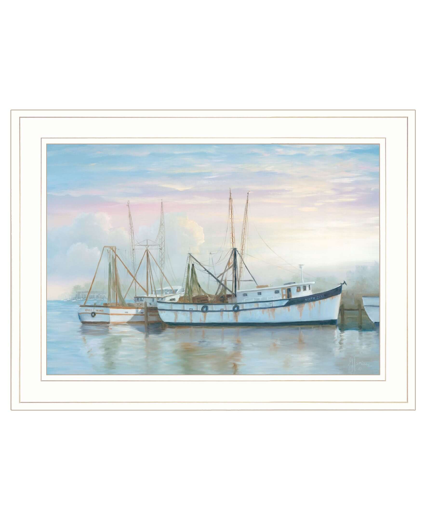 North Star At Rest 1 White Framed Print Wall Art