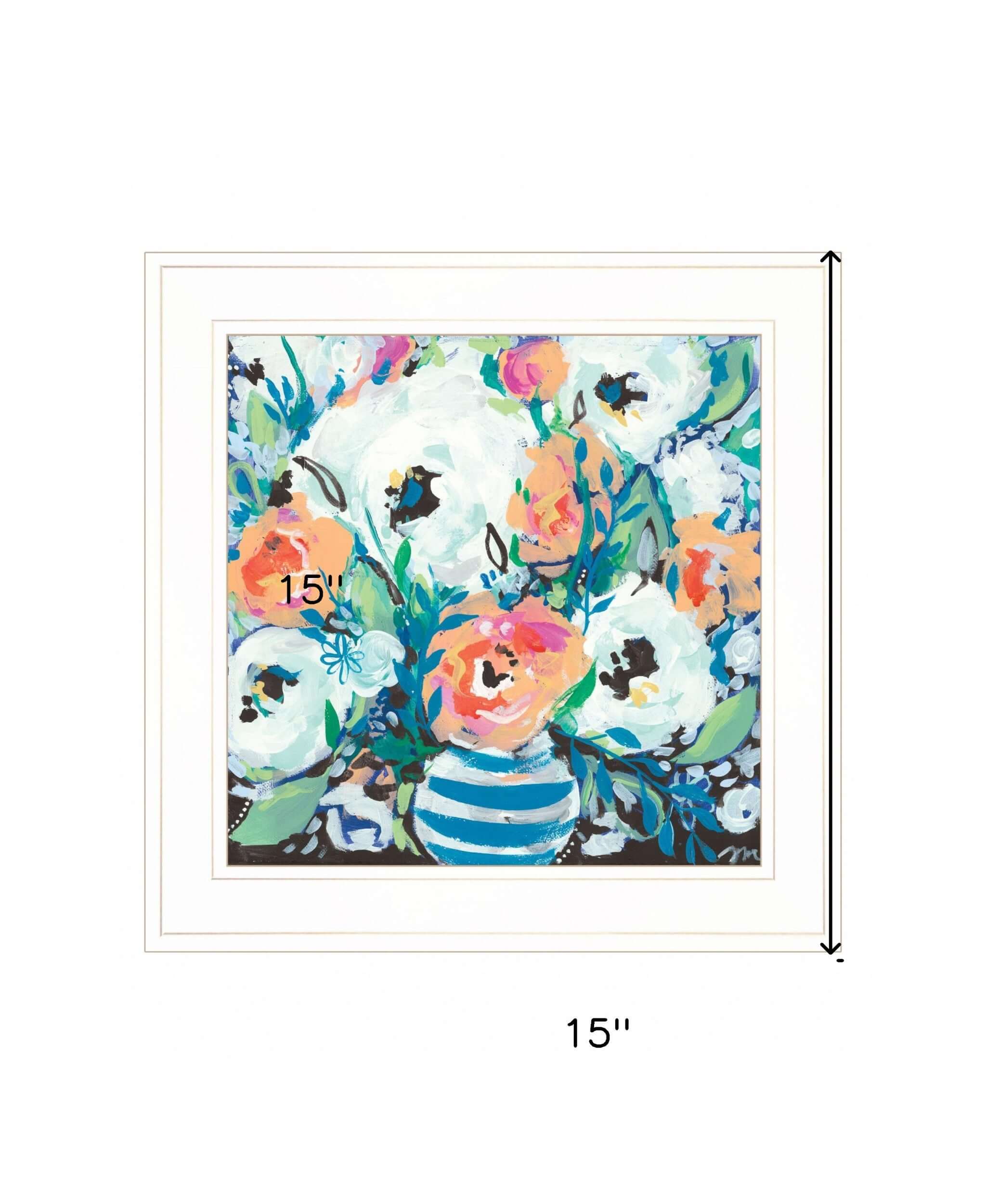 Fancy Florals 1 [2] White Framed Print Wall Art