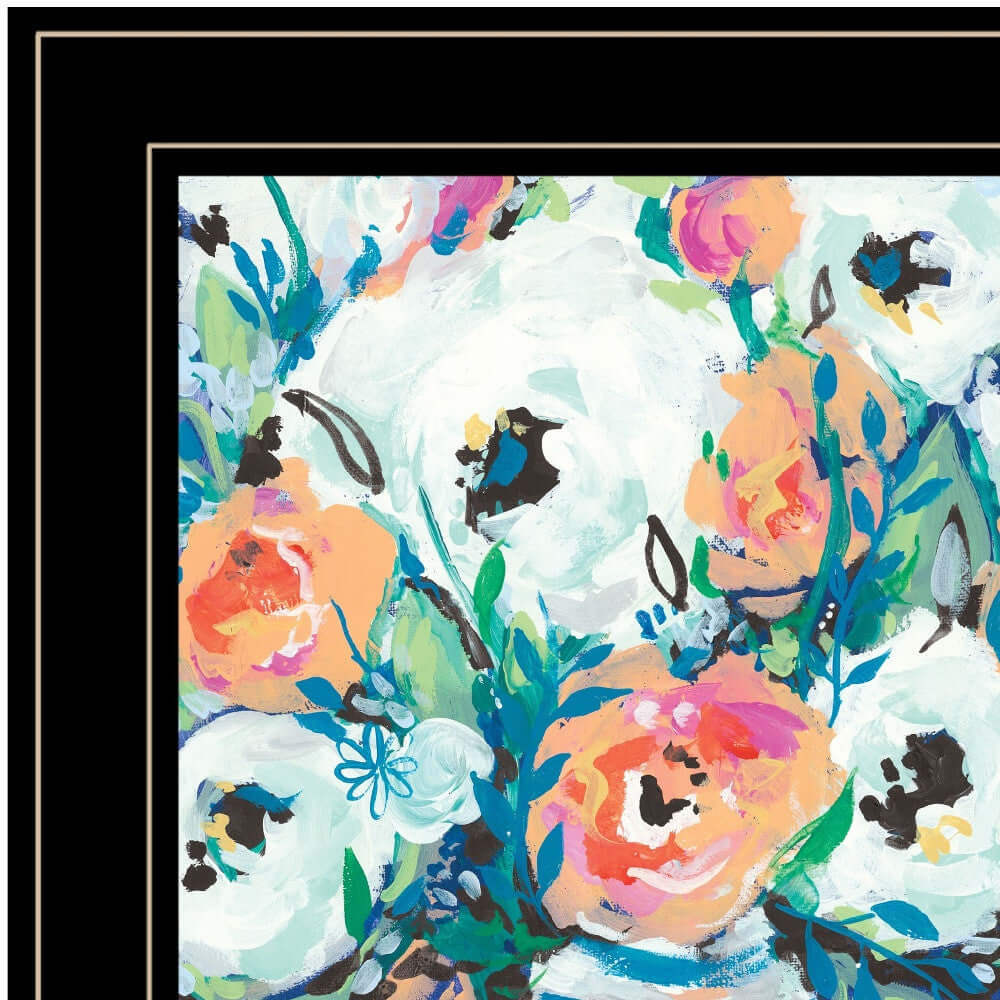 Fancy Florals 1 [3] Black Framed Print Wall Art