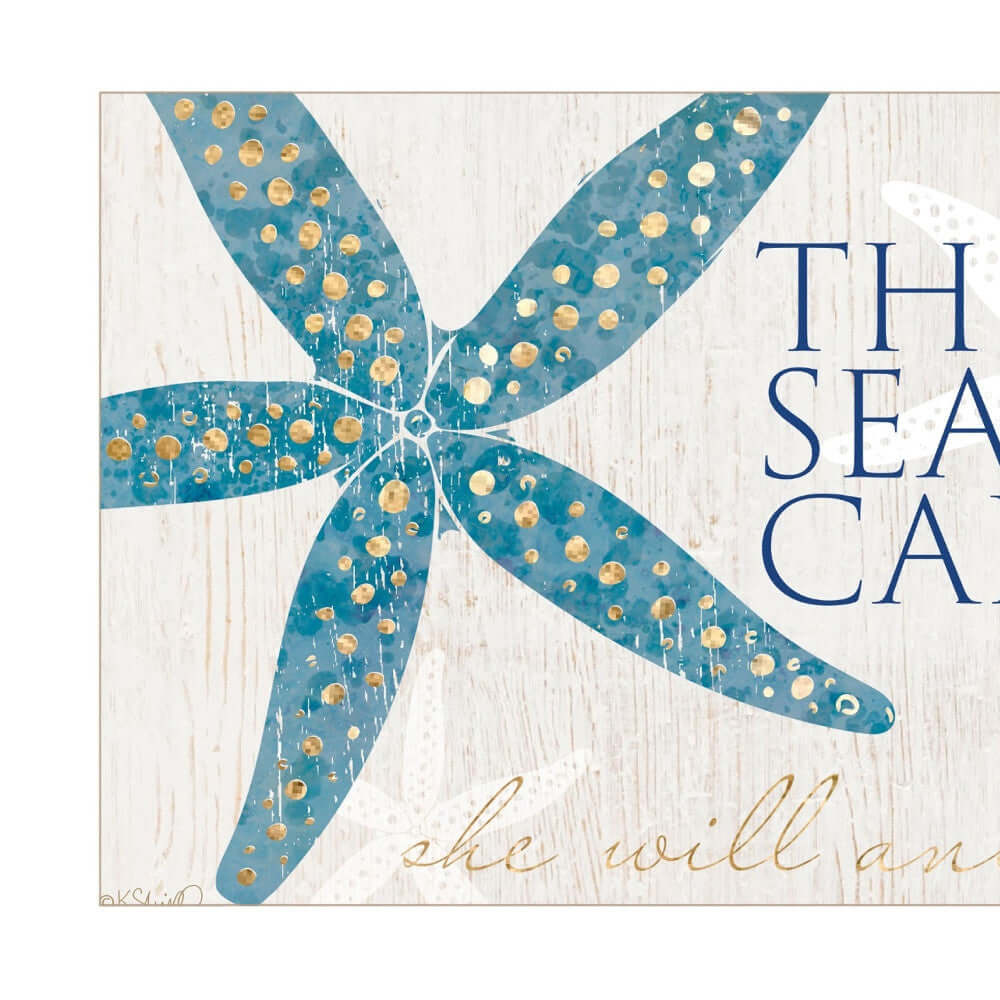 The Sea Calls 1 White Framed Print Wall Art