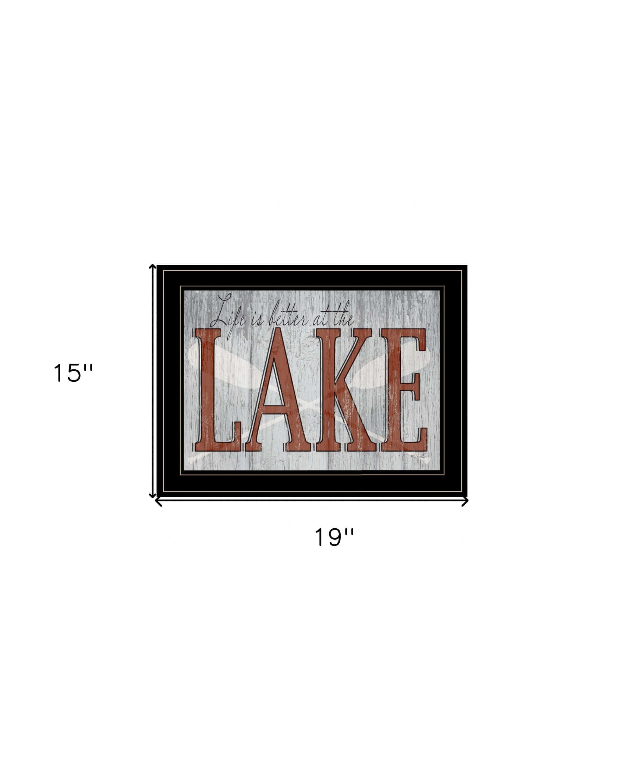 Life Is Better At The Lake 2 Black Framed Print Wall Art