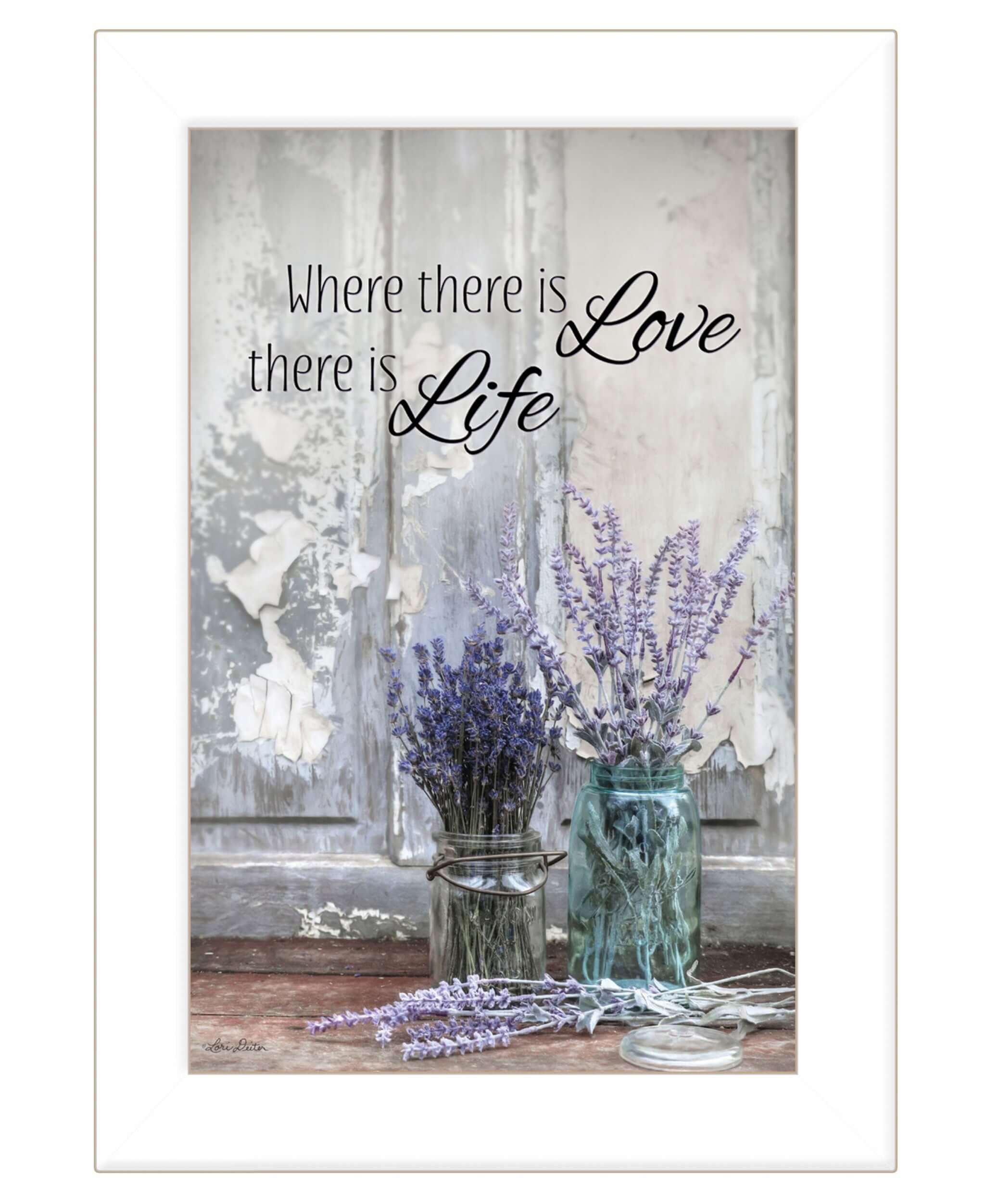 Where There Is Love 1 White Framed Print Wall Art