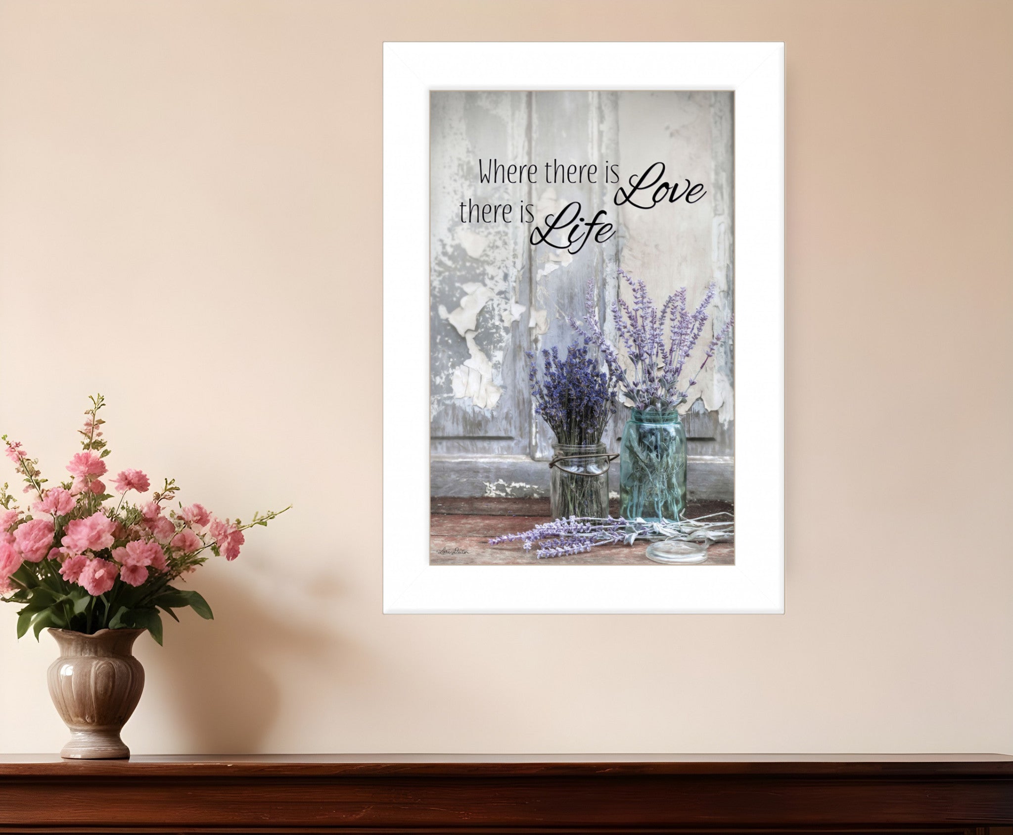 Where There is Love 1 White Framed Print Wall Art